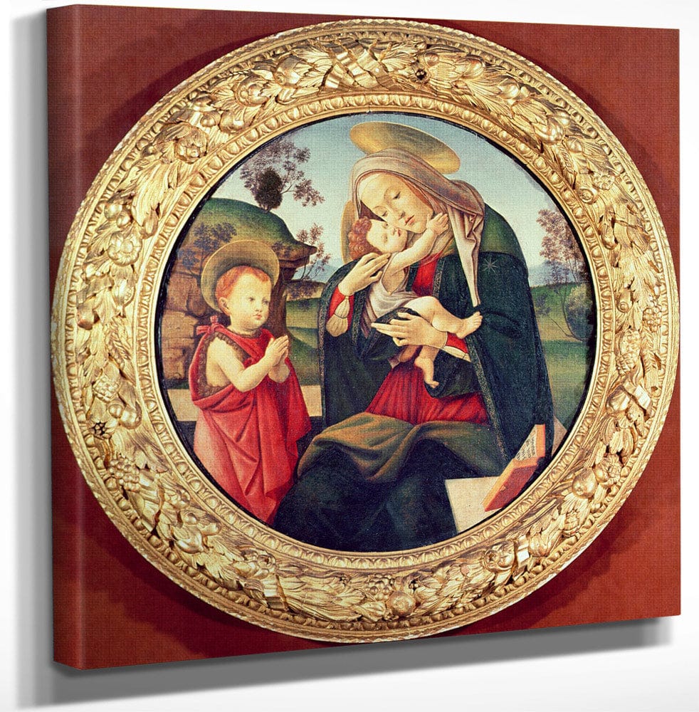 Virgin And Child With John The Baptist By Sandro Botticelli