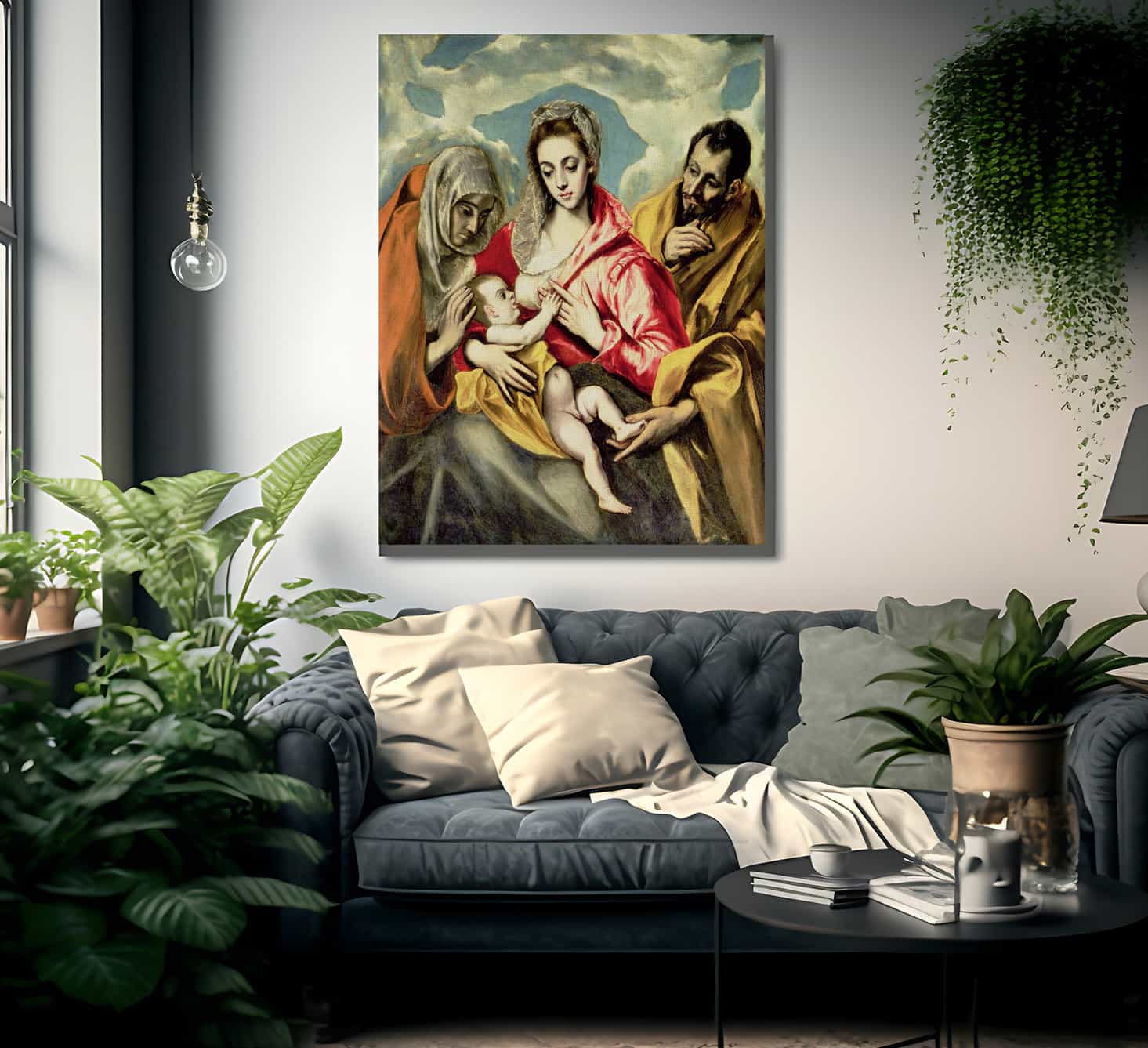 Virgin And Child With Ss. Anne And Joseph 1587 96 By El Greco - Image 2