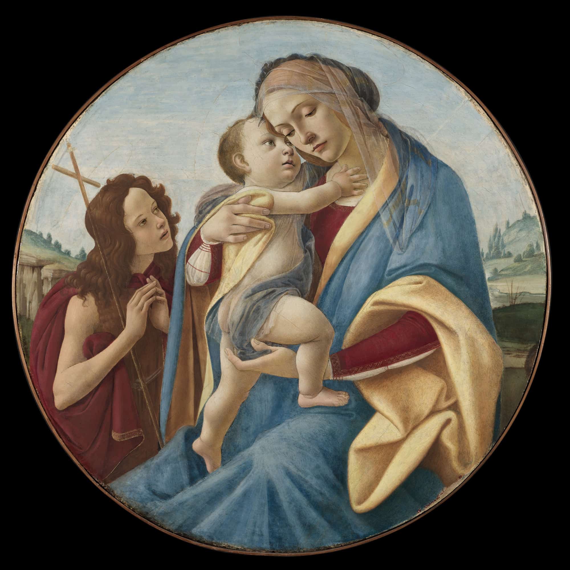 Virgin And Child With The Young Saint John The Baptist by Sandro Botticelli - Image 4