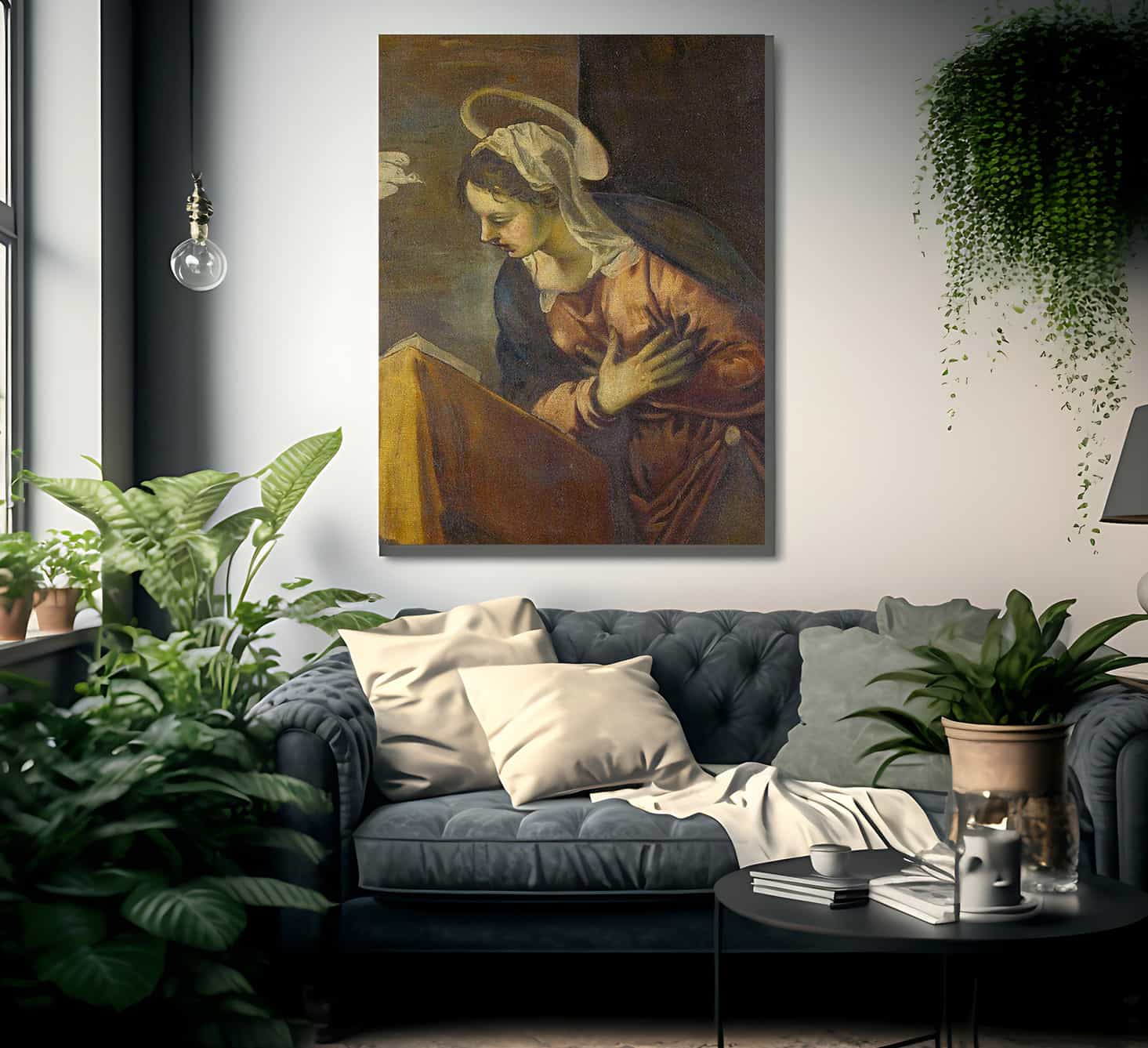 Virgin From The Annunciation To The Virgin By Tintoretto - Image 2