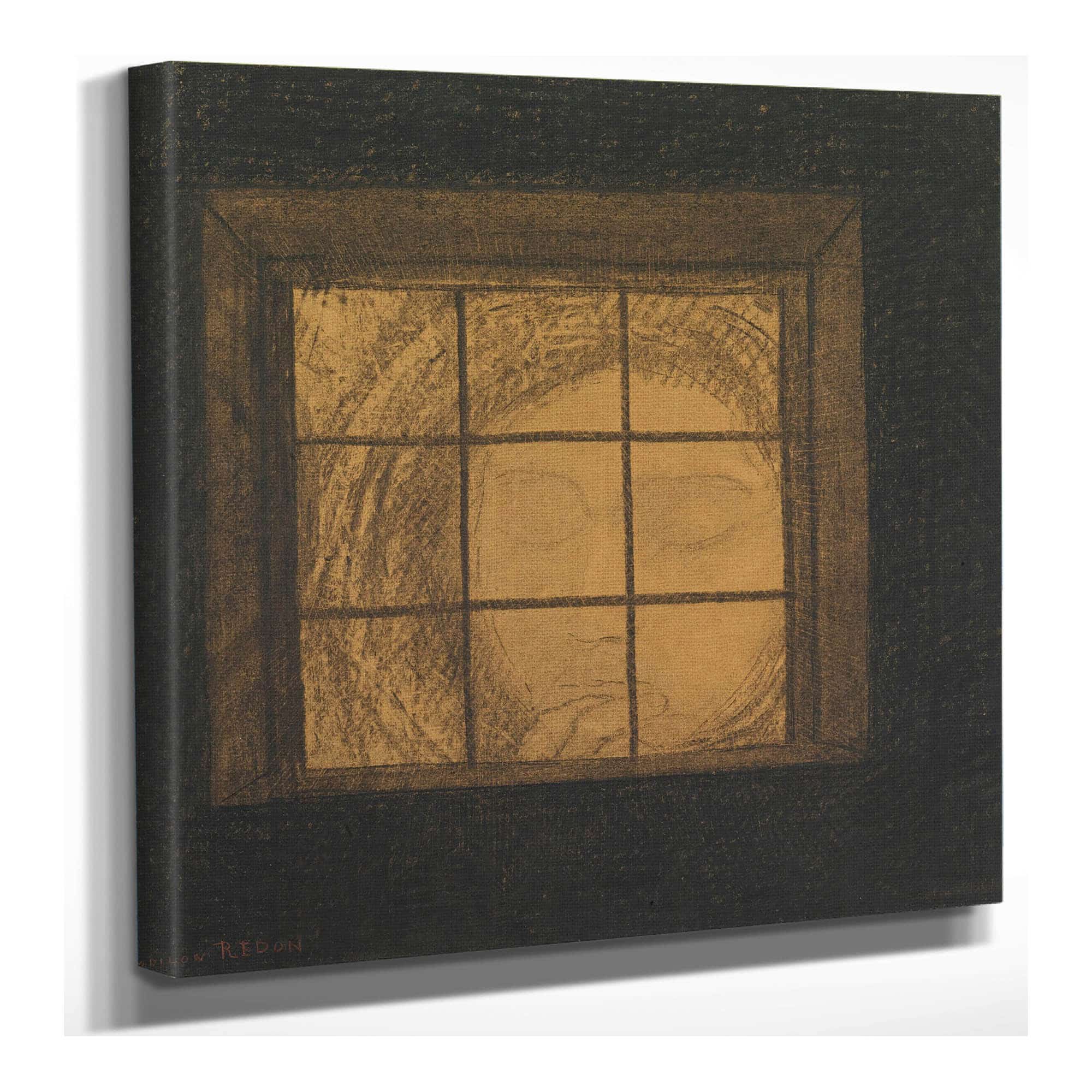 Visage Derriere Une Fenetre by Odilon Redon
