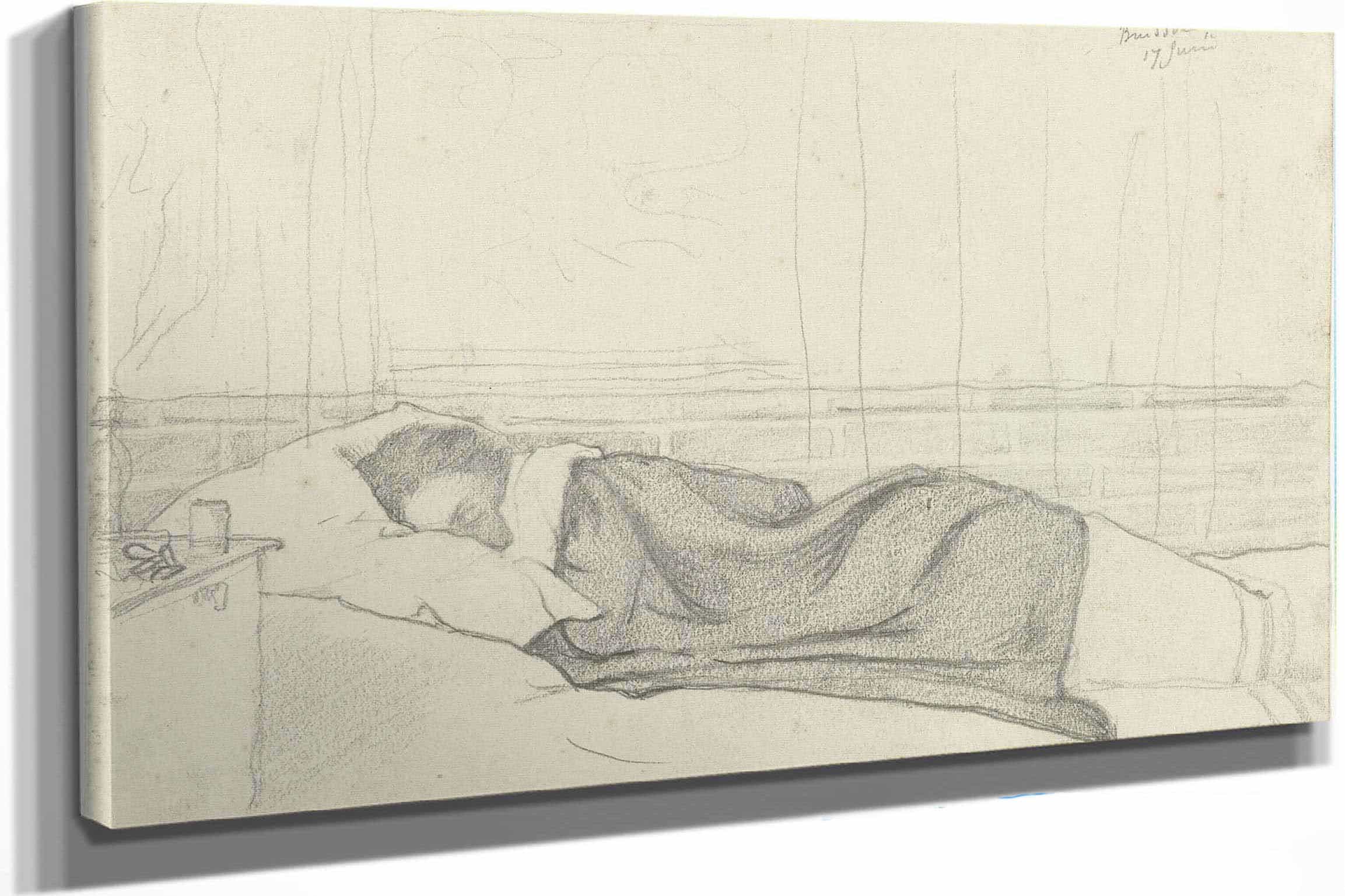 Vrouw Van Richard Roland Holst In Bed Naar Links by Richard Nicolaus Roland Holst