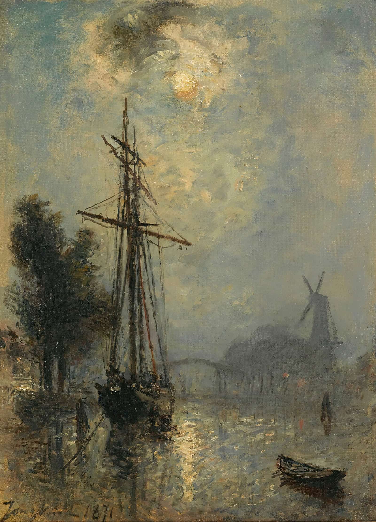 Vue Du Port Doverschie by Johan Barthold Jongkind - Image 2