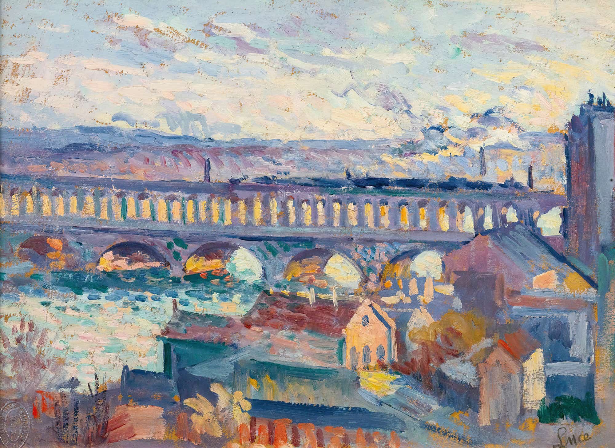 Vue Sur Le Viaduc Dauteuil by Maximilien Luce