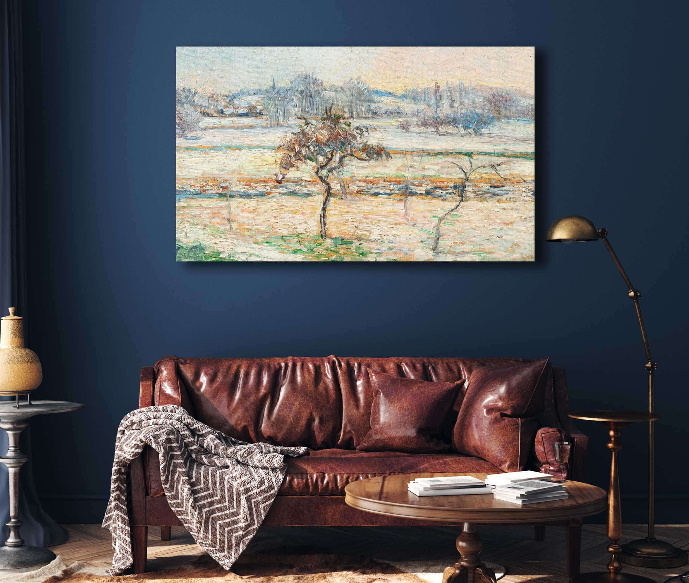 Vue Sur Le Village De Bazincourt Neige by Camille Pissarro - Image 4