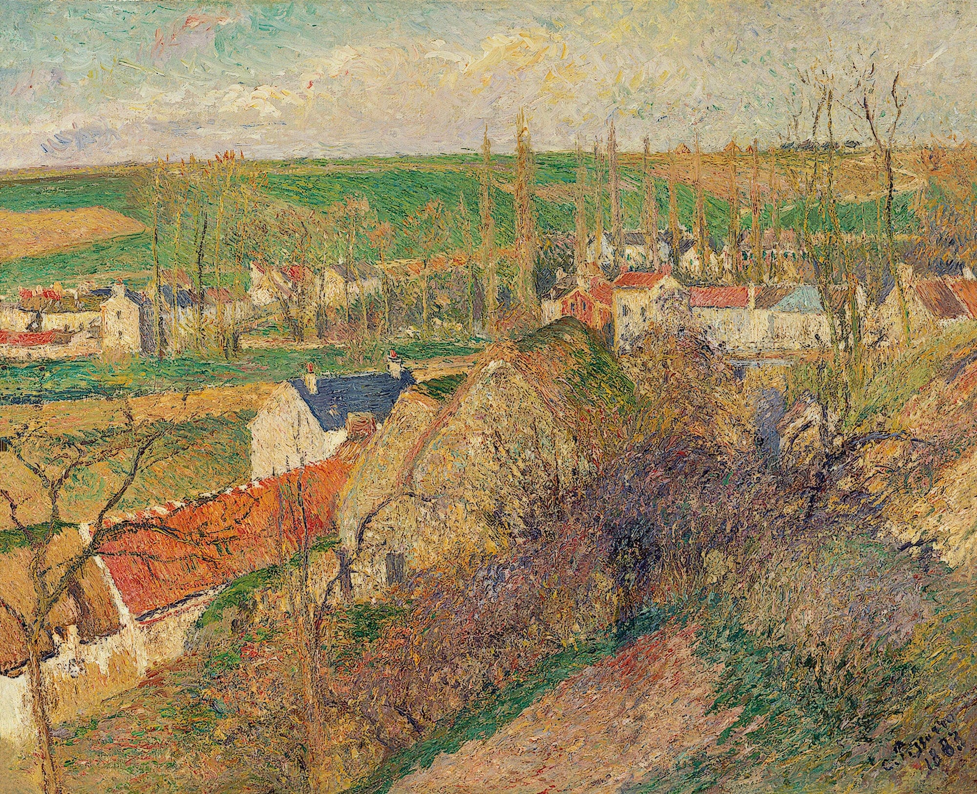 Vue Sur Le Village Dosny by Camille Pissarro - Image 5