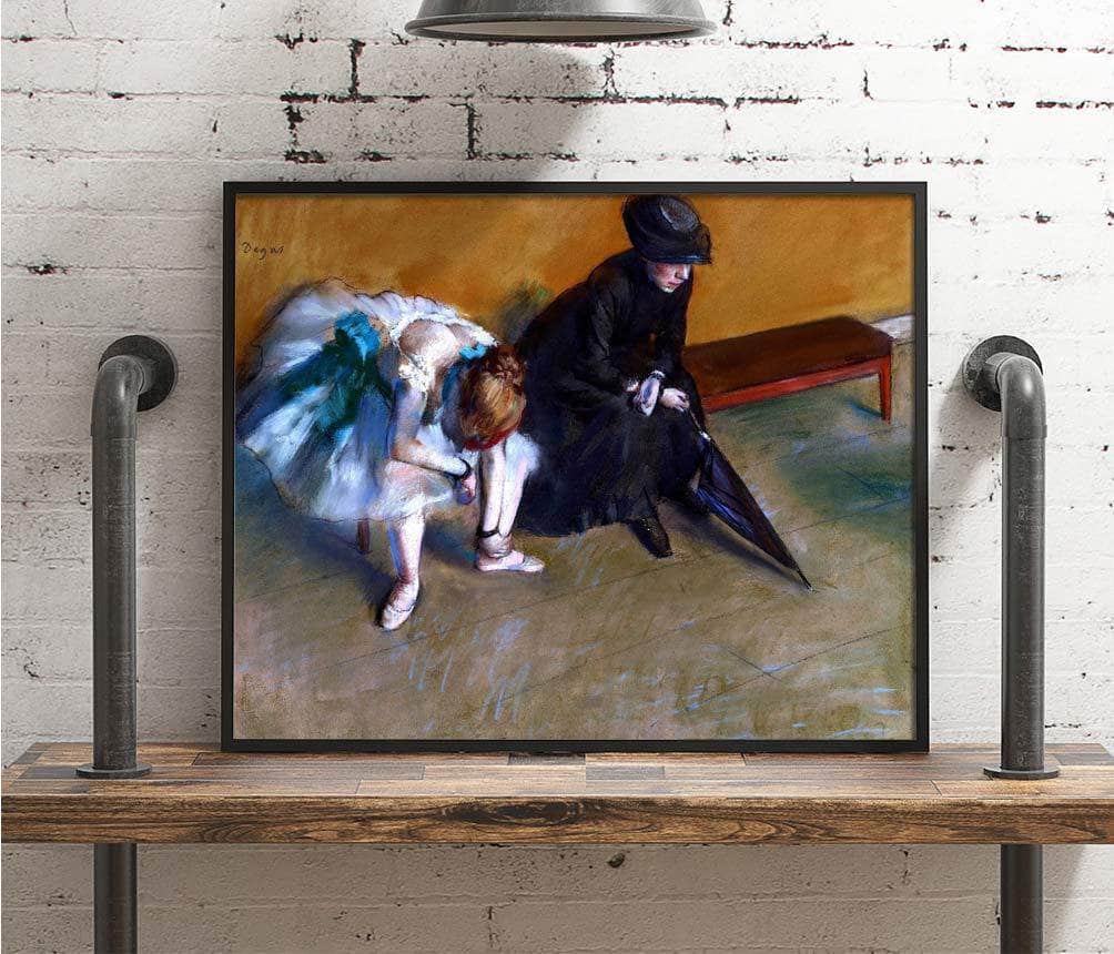 Waiting Painting Edgar Degas Canvas Art - Image 4