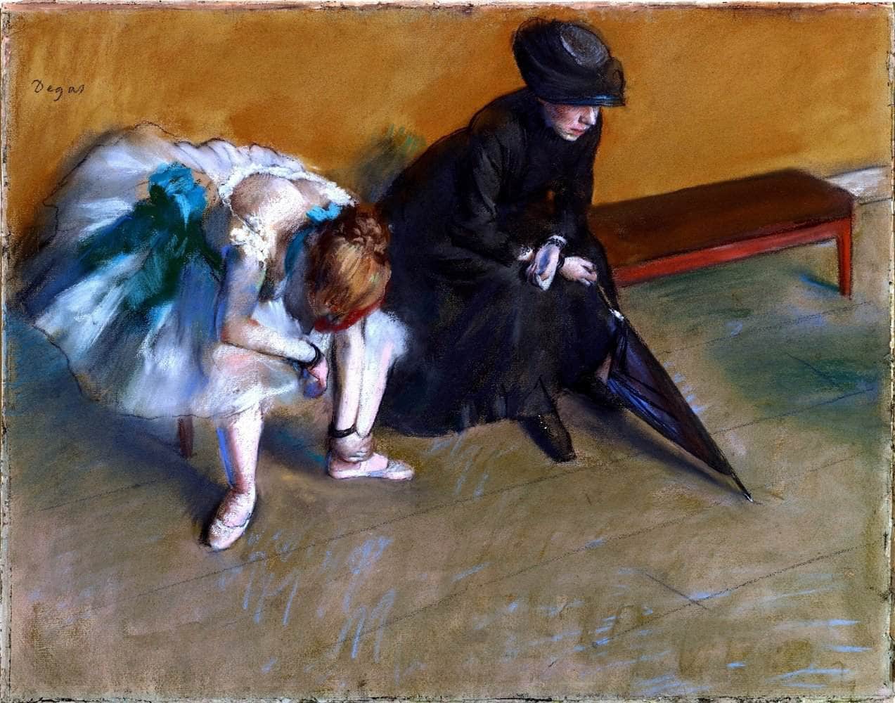 Waiting Painting Edgar Degas Canvas Art - Image 5