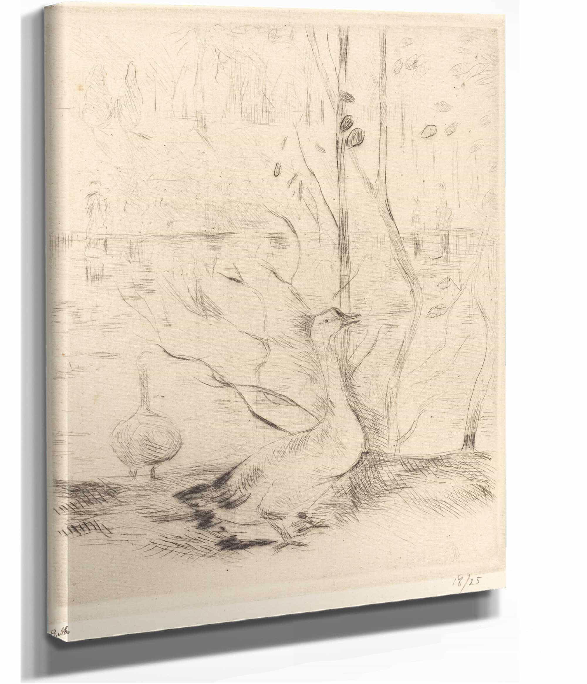 Walk In The Boulougne Wood by Berthe Morisot - Image 2