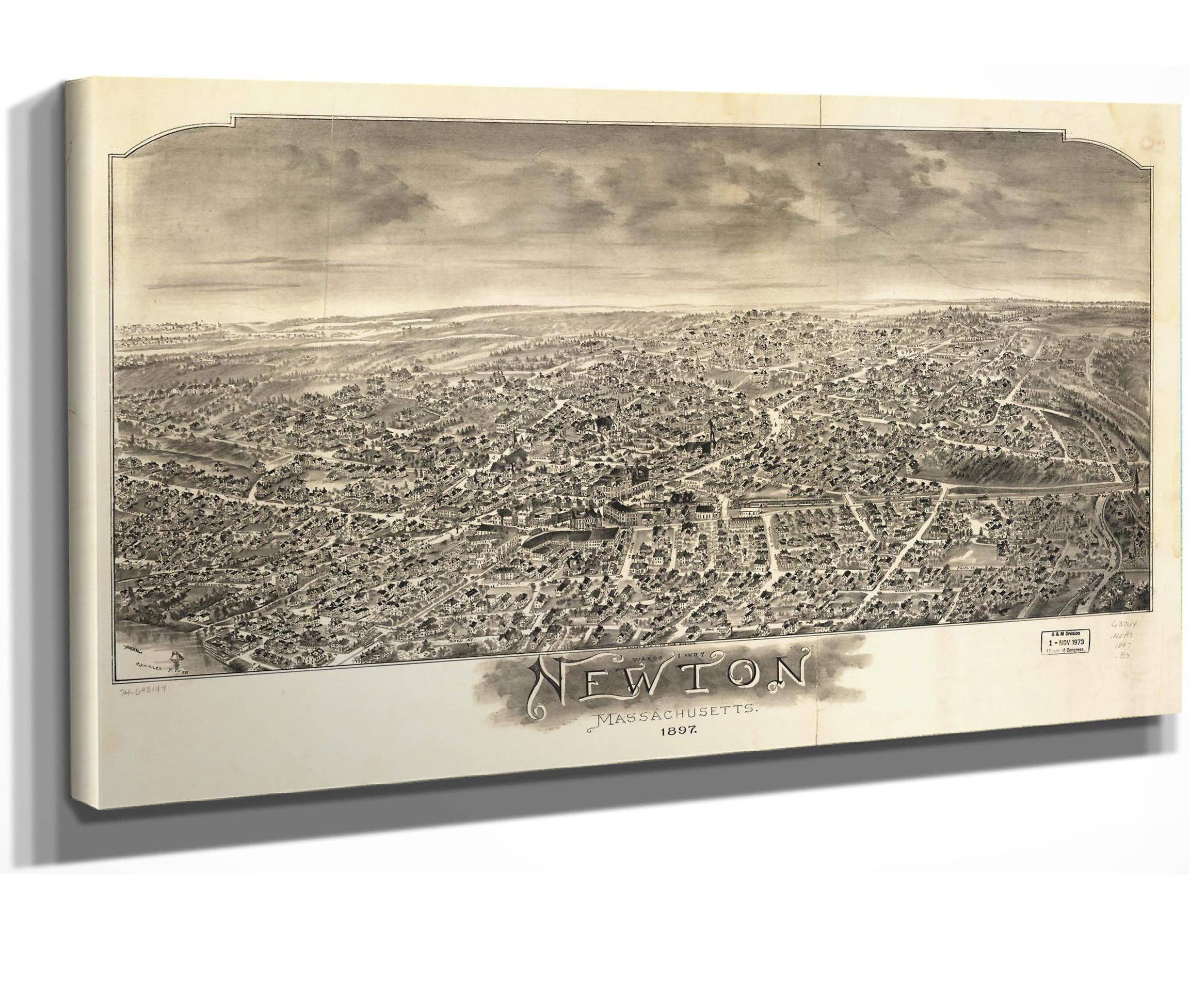 Wards 1 And 7 Newton Massachusetts 1897 State Of Massachusetts