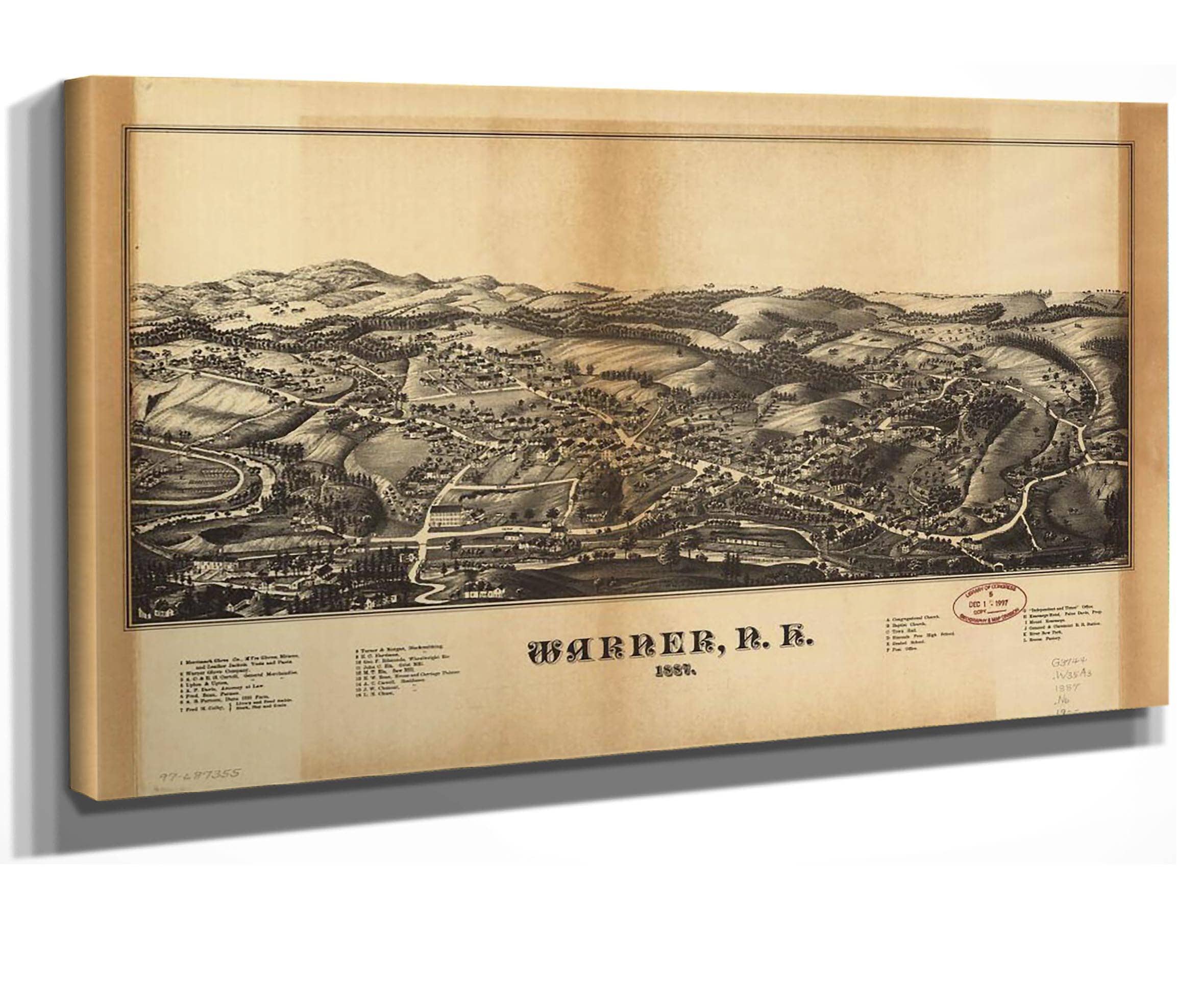 Warner Nh 1887 State Of New Hampshire