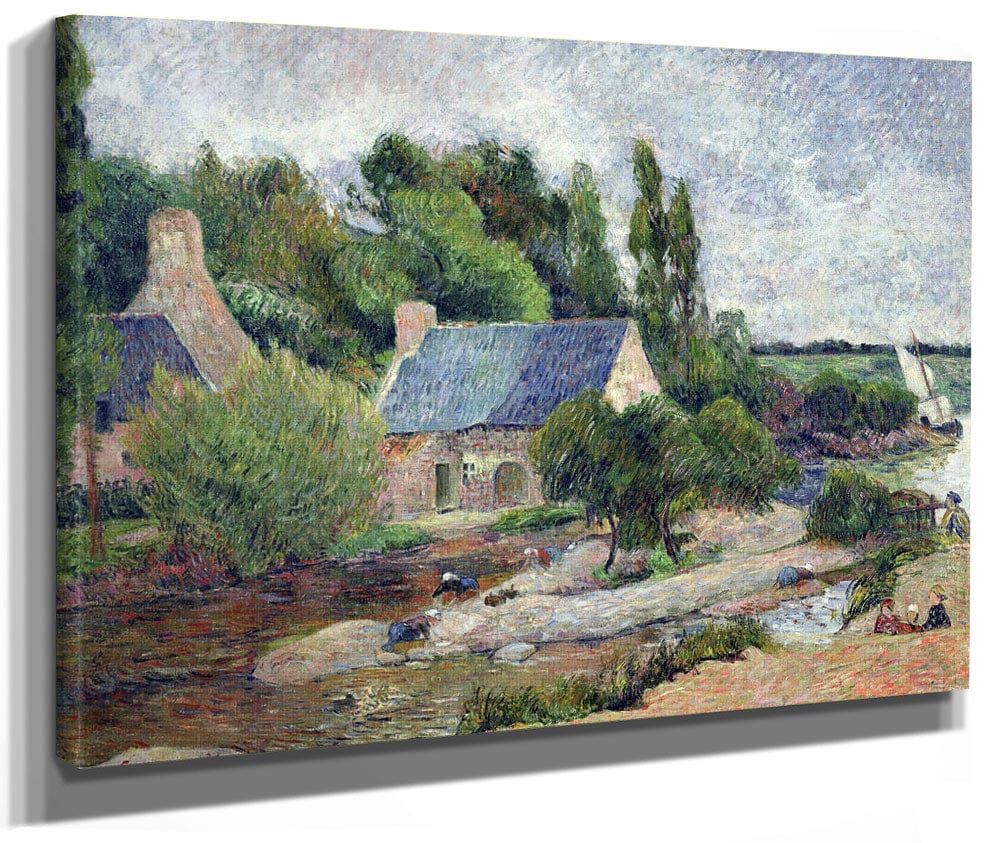 Washerwomen At Pont Aven By Paul Gauguin