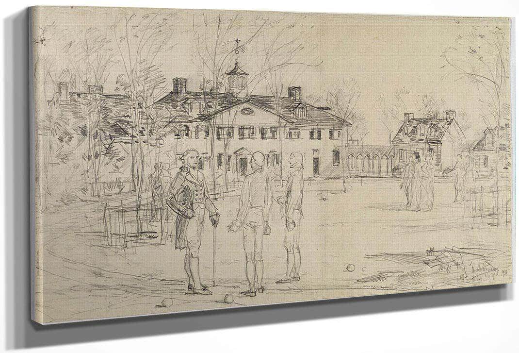 Washington At Mount Vernon By Childe Hassam