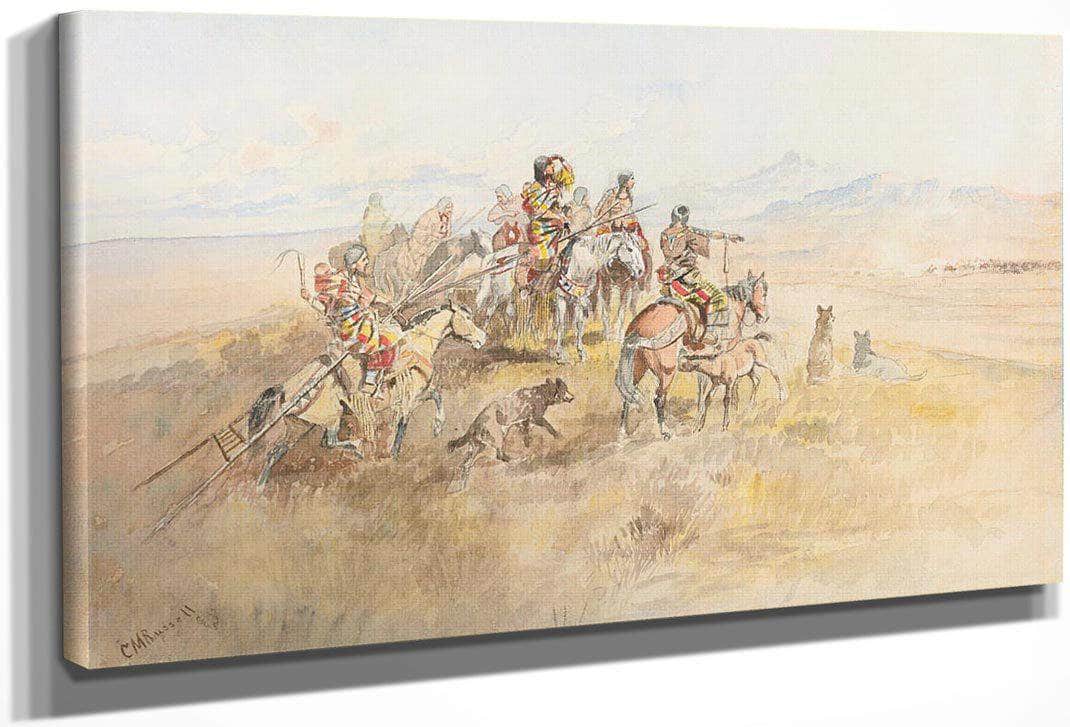 Watching The Buff By Charles Marion Russell
