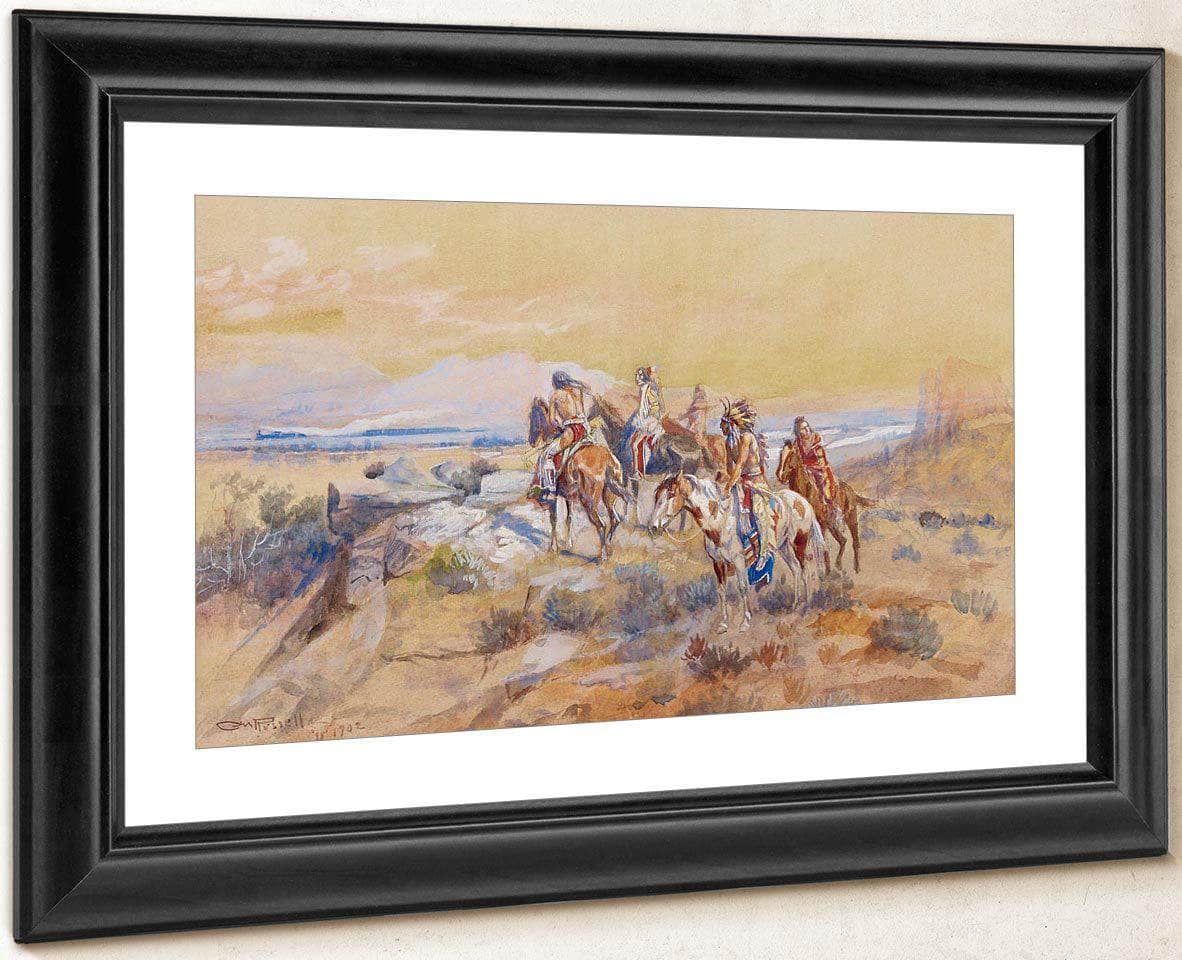 Watching The Iron Horse By Charles Marion Russell - Image 4