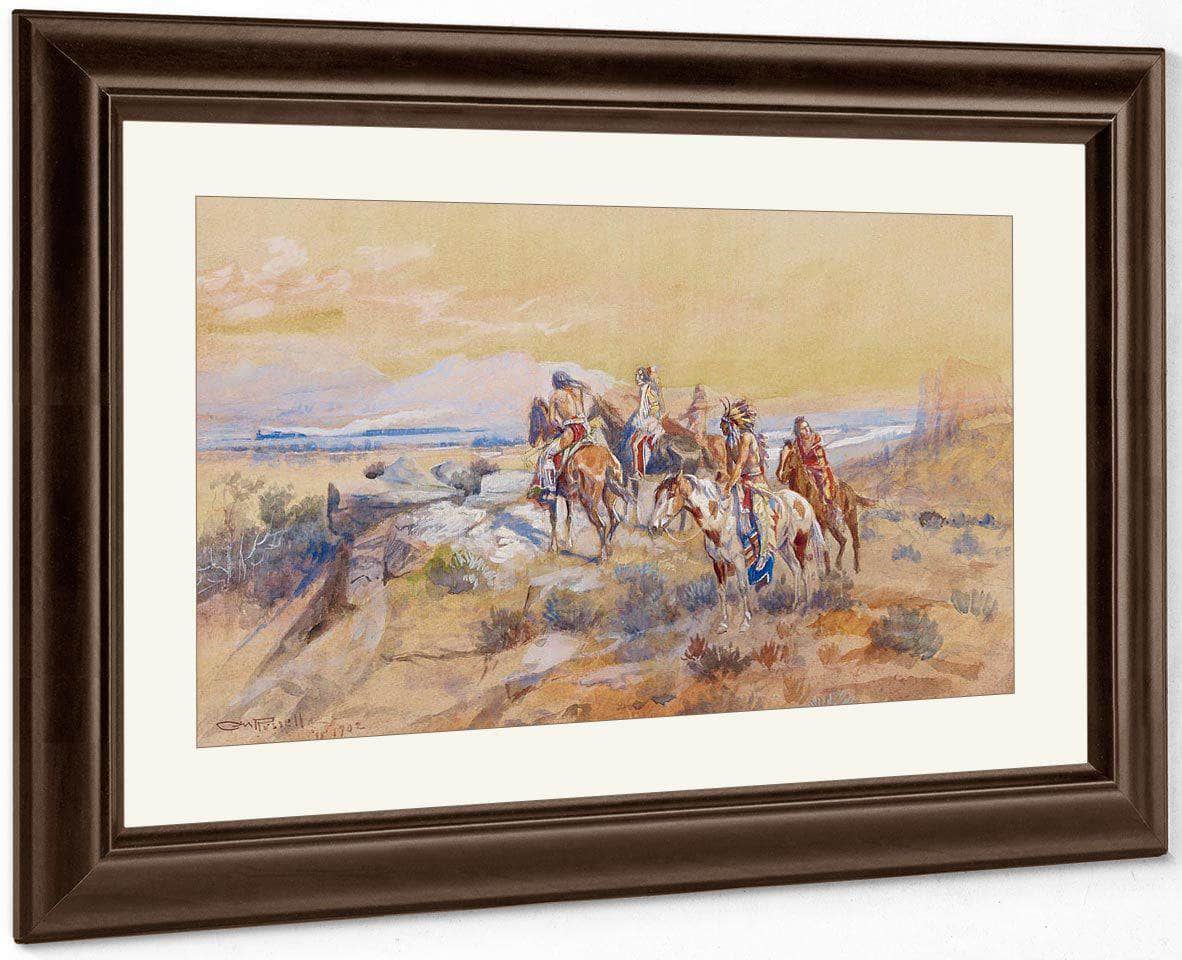 Watching The Iron Horse By Charles Marion Russell - Image 5