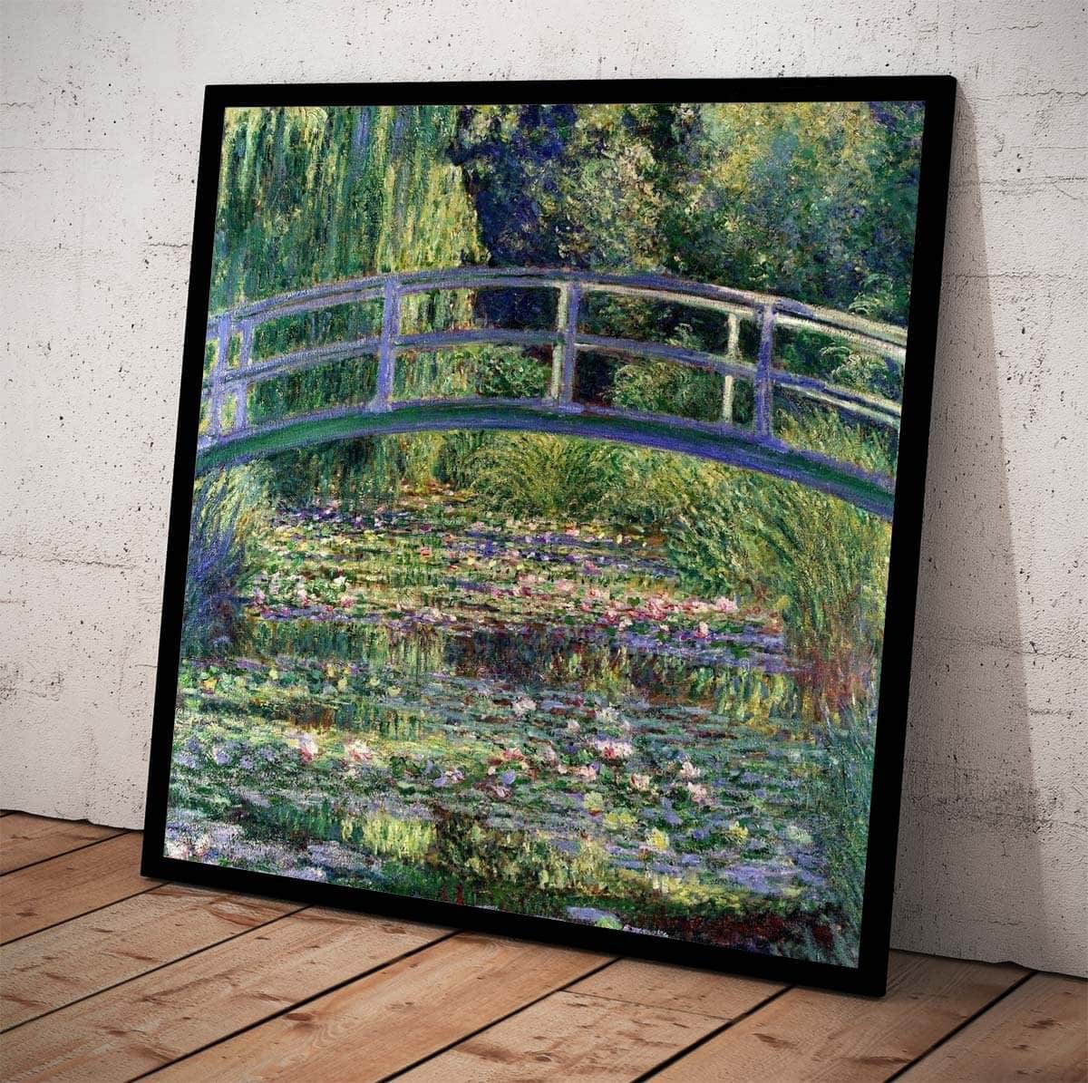 Water Lilies And The Japanese Bridge Painting Claude Monet Canvas Art - Image 4