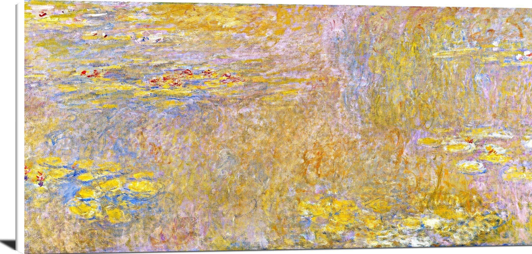 Water Lilies Yellow Nirwana Painting Claude Monet Canvas Art