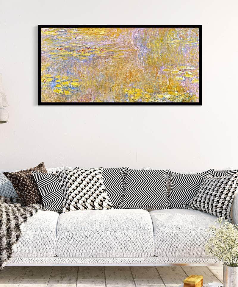 Water Lilies Yellow Nirwana Painting Claude Monet Canvas Art - Image 4