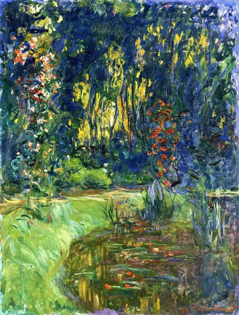 Water Lily Pond At Giverny Painting Claude Monet Canvas Art - Image 5