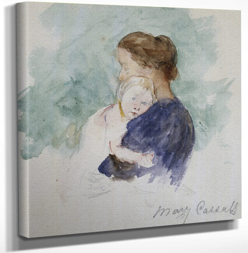 Watercolor Of Mother And Child By Mary Cassatt
