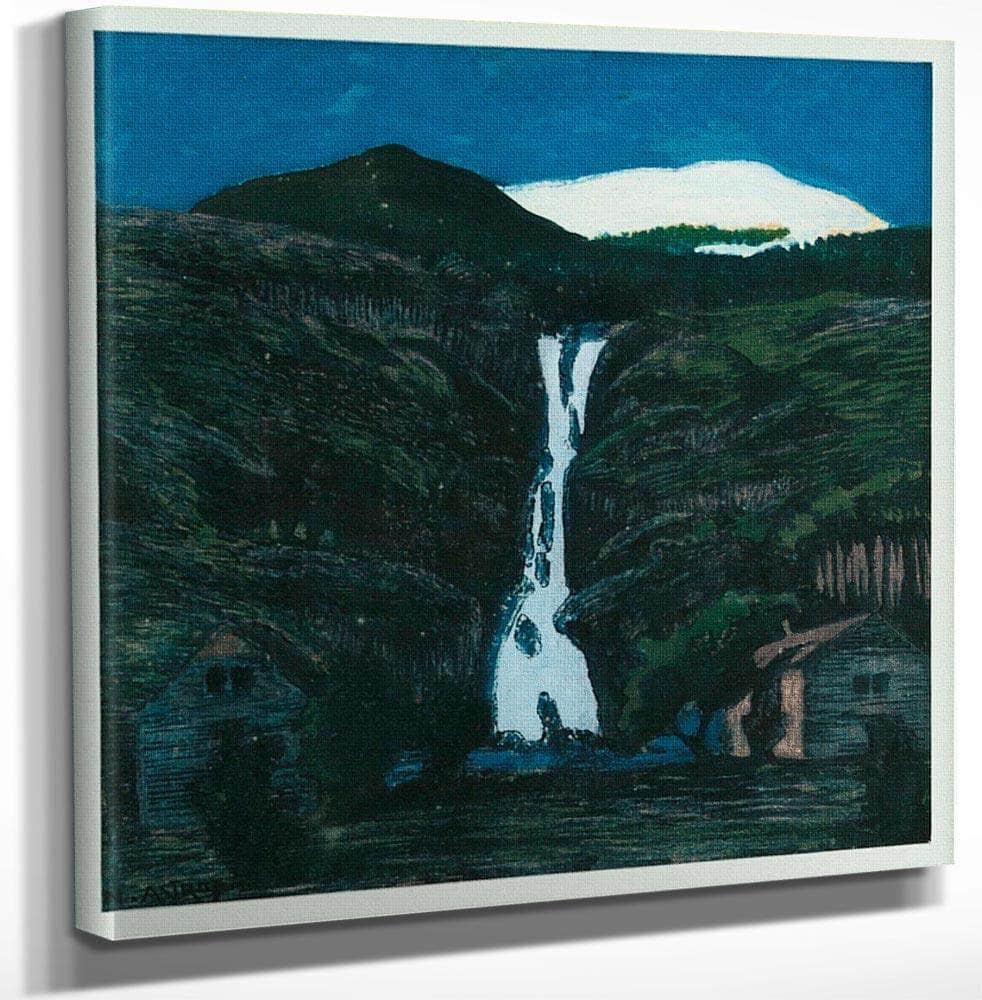 Waterfall And Glacier By Nicolai Astrup - Image 3
