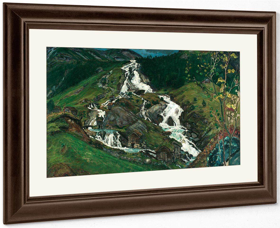 Waterfall And Mill House By Nicolai Astrup - Image 5