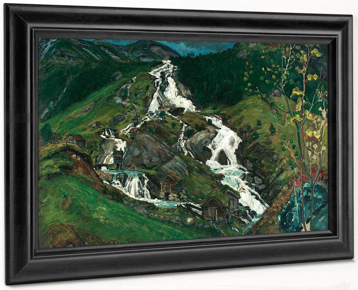 Waterfall And Mill House By Nicolai Astrup - Image 8