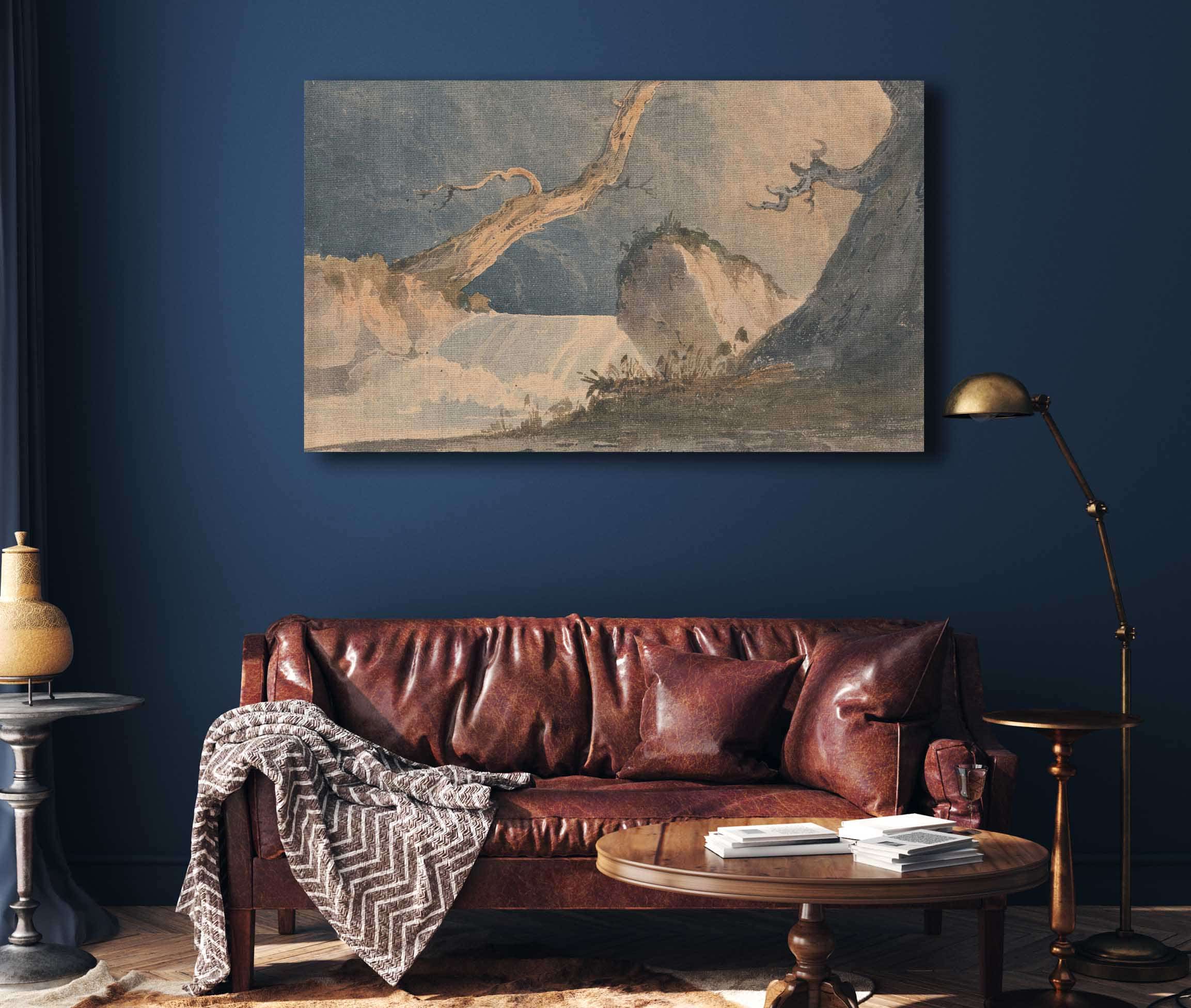 Waterfall In A Desolate Landscape by John Sell Cotman - Image 7