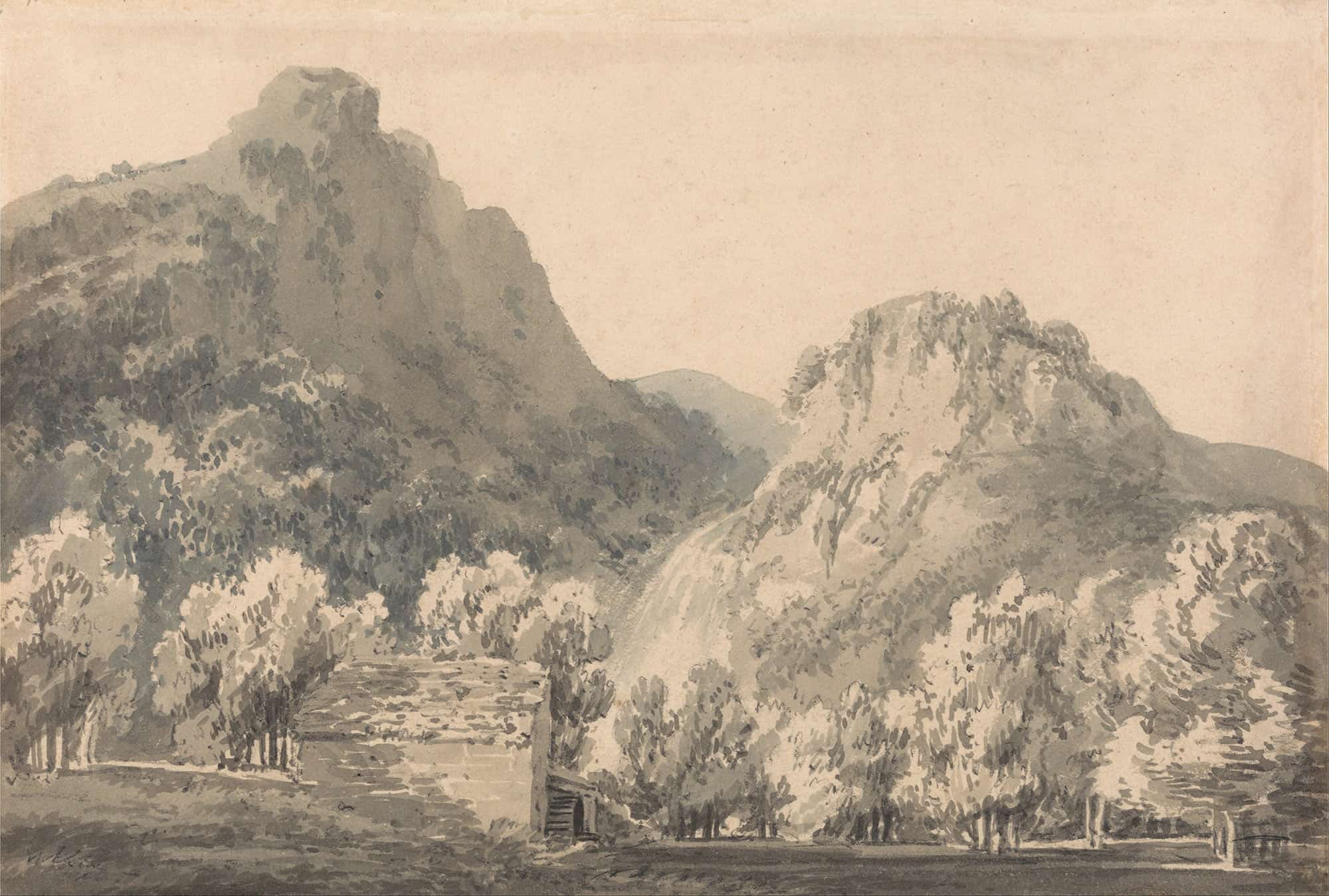 Waterfall Of Lodore Cumberland by Joseph Mallord William Turner
