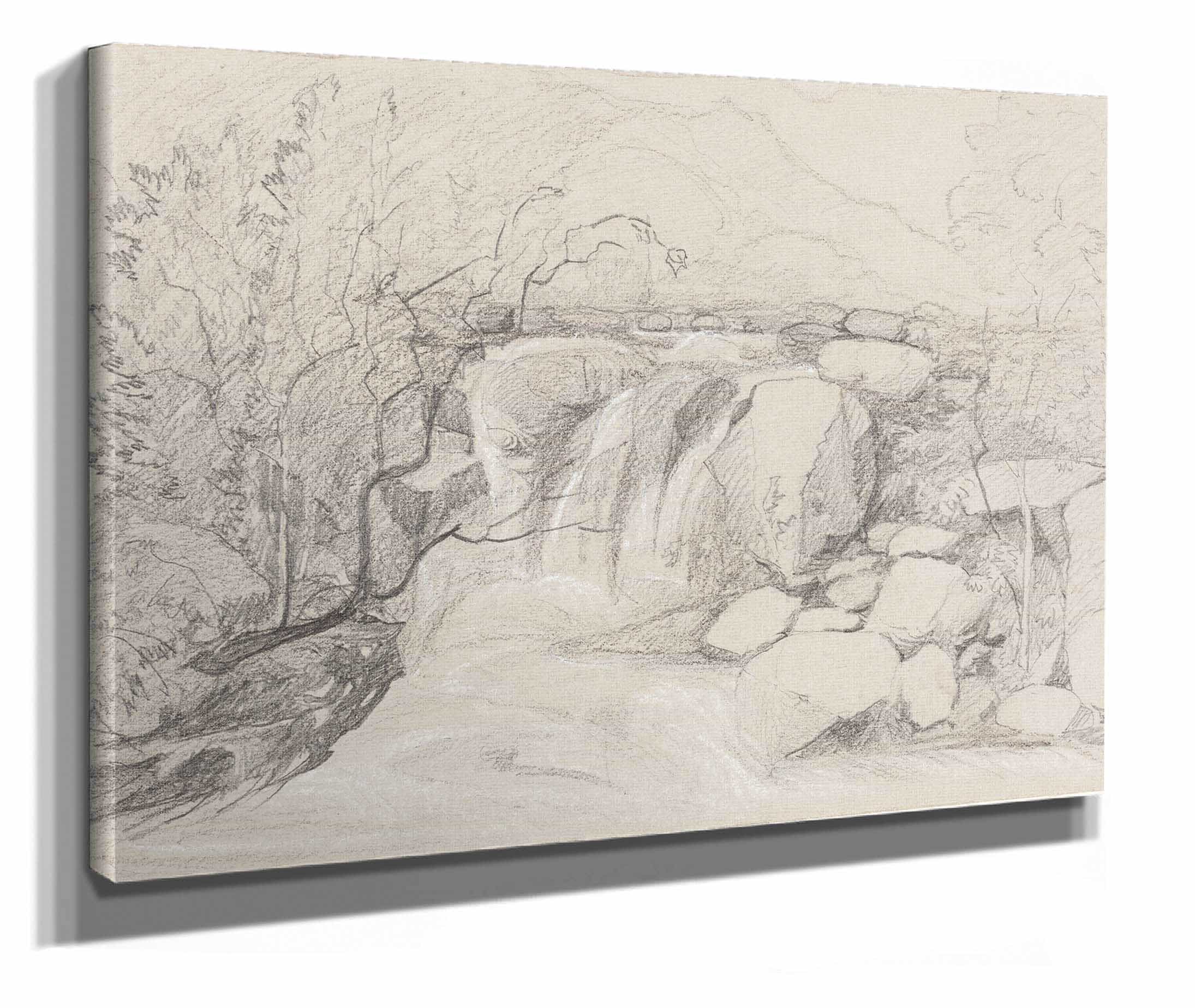 Waterfall With Rocks by John Sell Cotman - Image 2