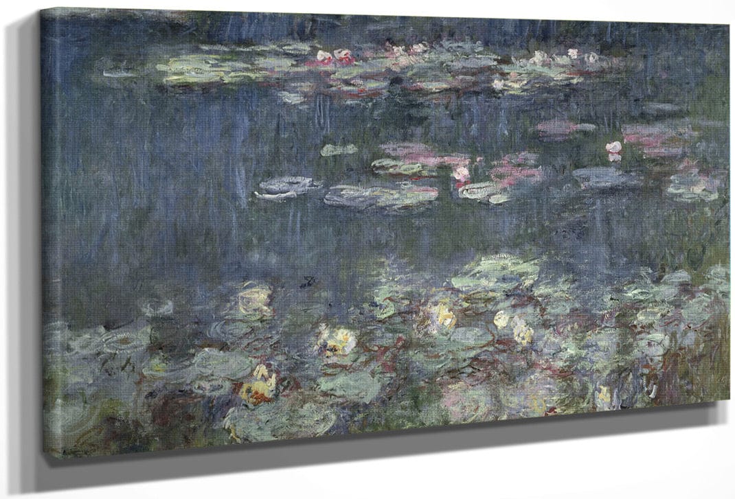 Waterlilies Green Reflections By Claude Monet