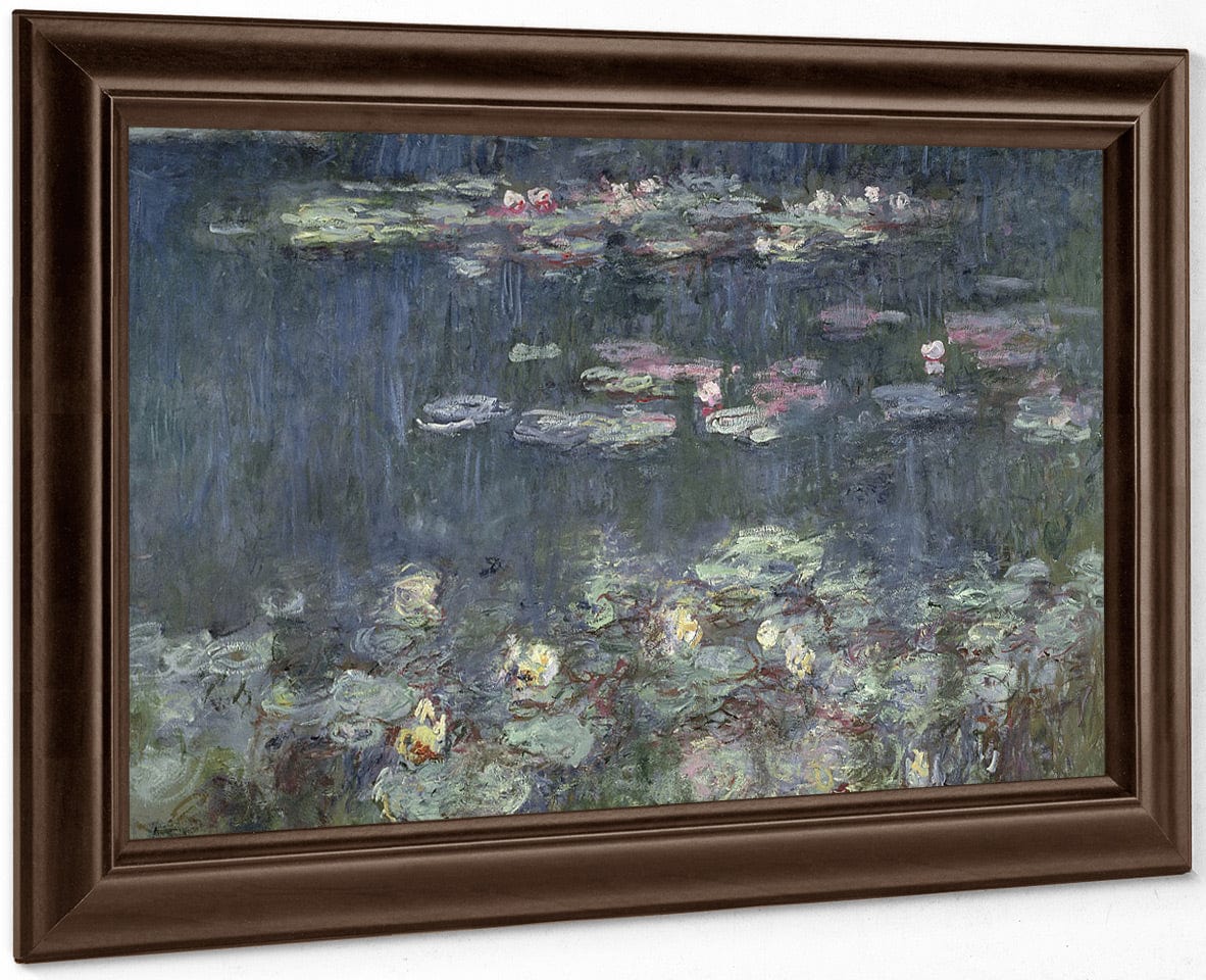 Waterlilies Green Reflections By Claude Monet - Image 6