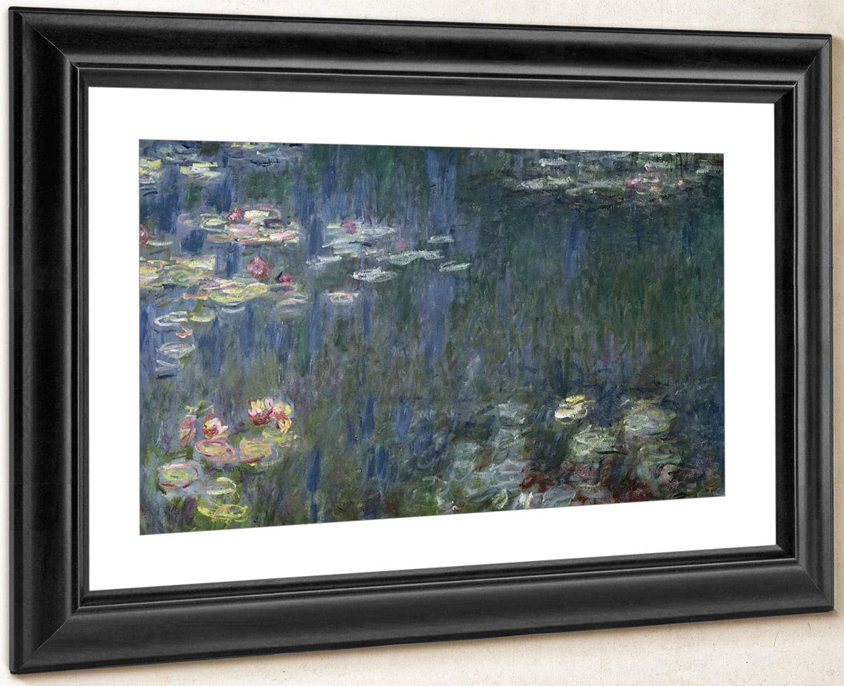 Waterlilies Green Reflections (Left Section) By Claude Monet - Image 2