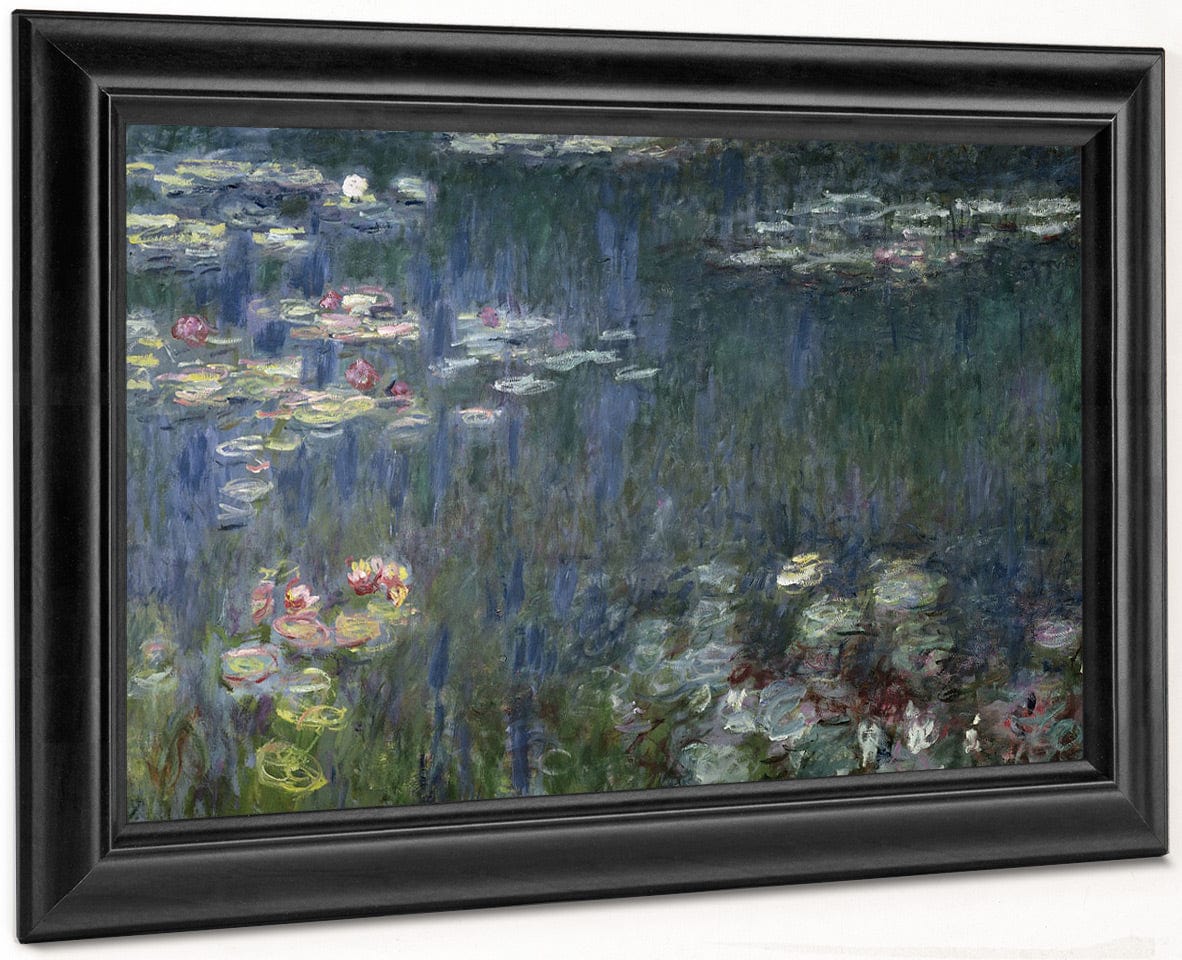 Waterlilies Green Reflections (Left Section) By Claude Monet - Image 6