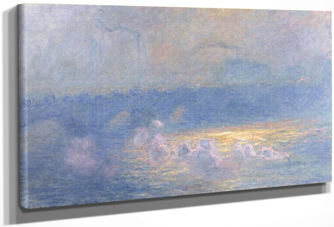 Waterloo Bridge, Sunlight Effect With Smoke By Claude Monet