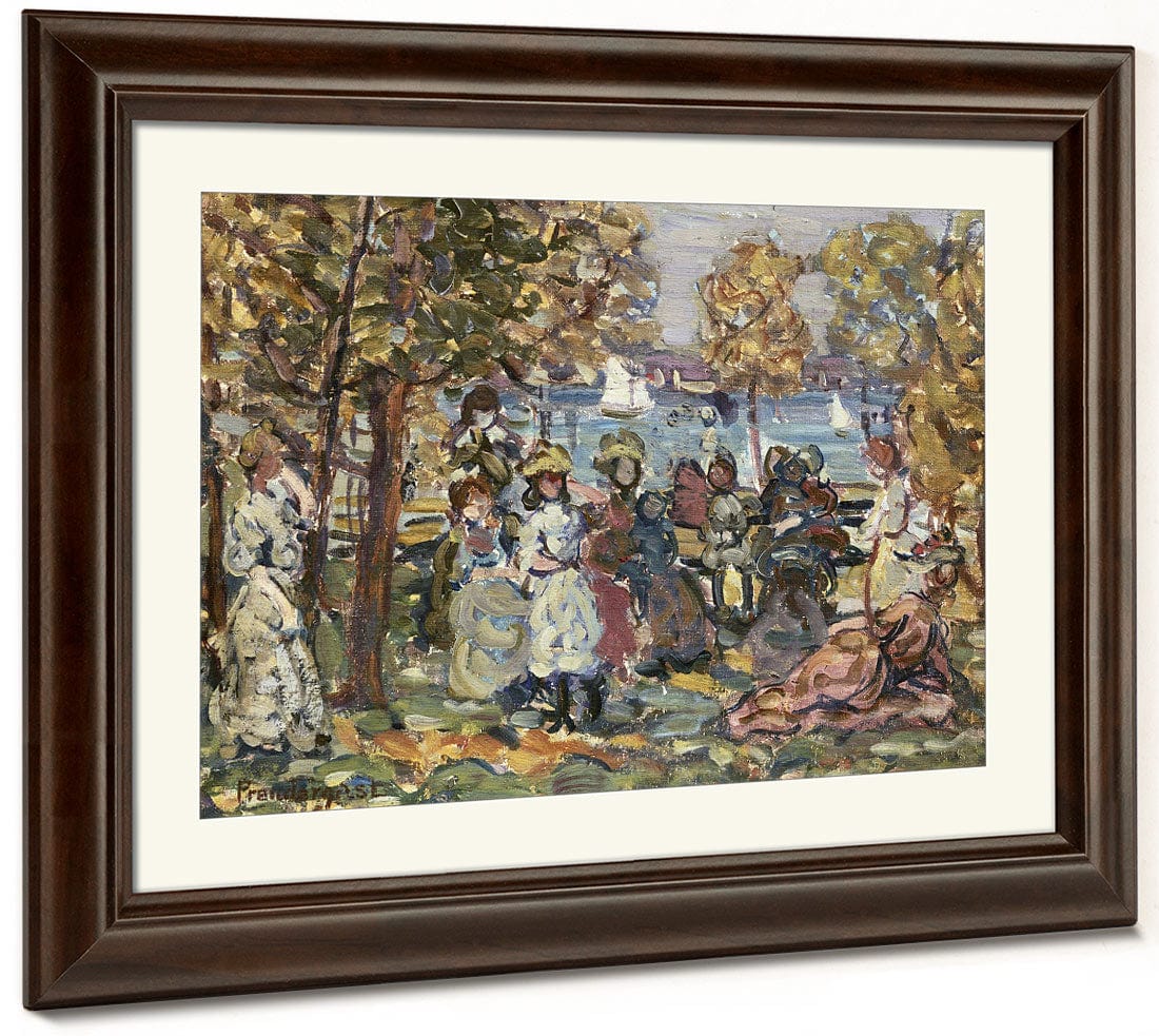 Waterside Park Scene By Maurice Brazil Prendergast - Image 5