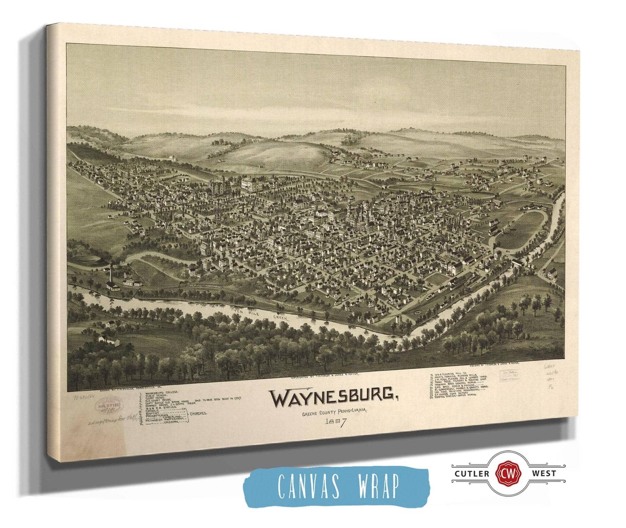 Waynesburg Greene County Pennsylvania 1897 State of Pennsylvania