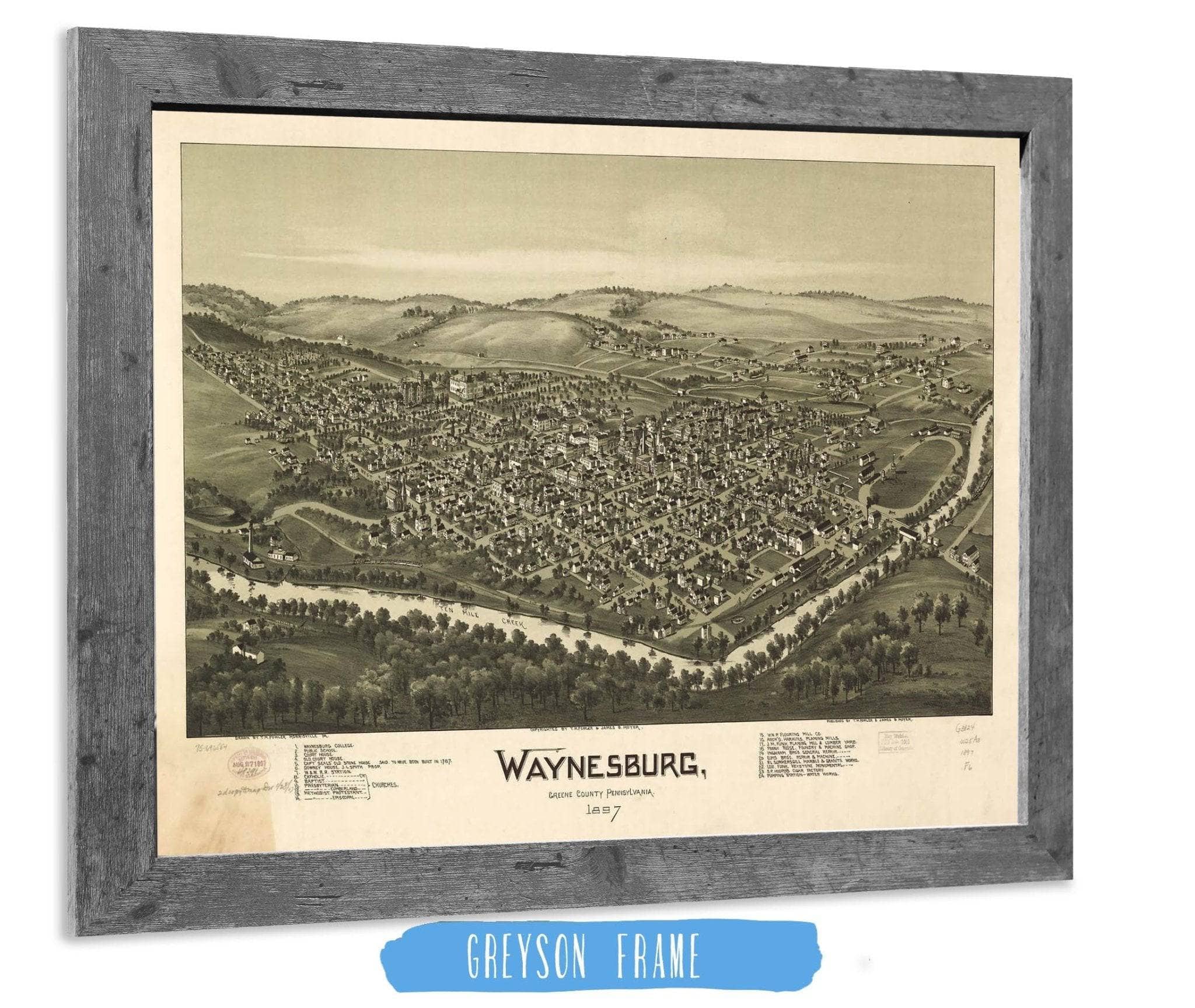 Waynesburg Greene County Pennsylvania 1897 State of Pennsylvania - Image 6