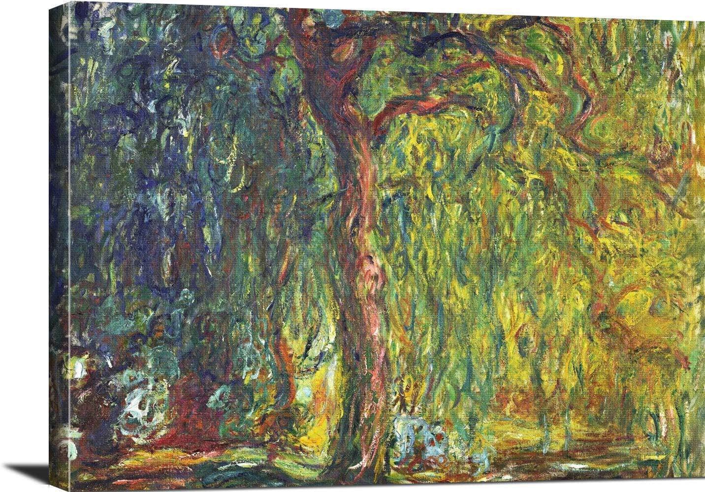 Weeping Willow Painting Claude Monet Canvas Art - Image 3
