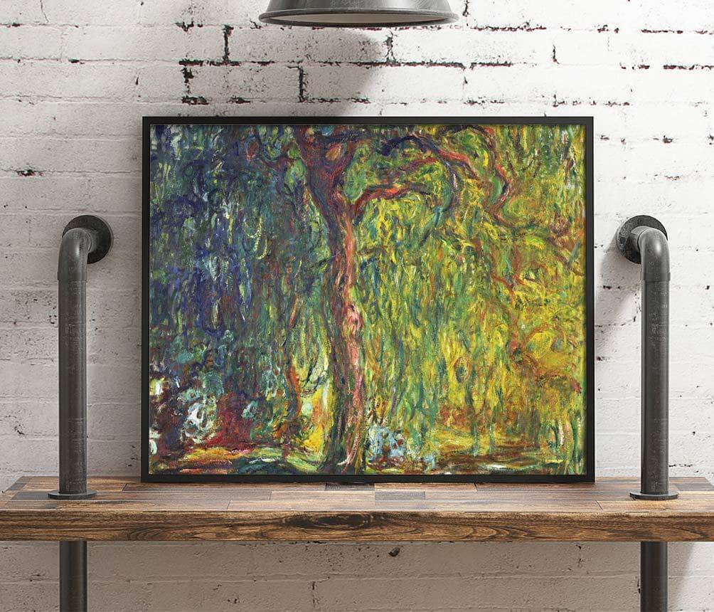 Weeping Willow Painting Claude Monet Canvas Art - Image 4