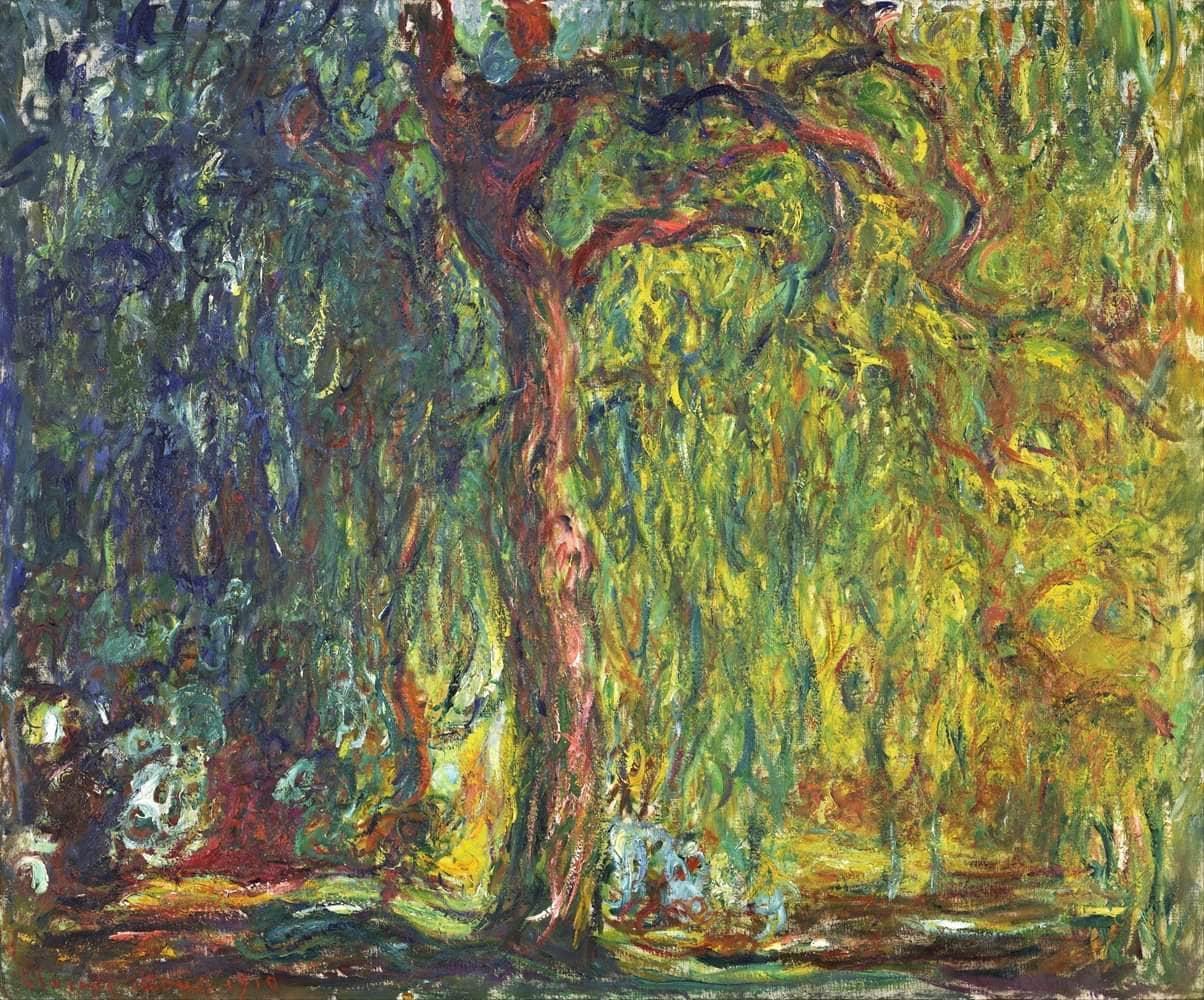 Weeping Willow Painting Claude Monet Canvas Art - Image 5