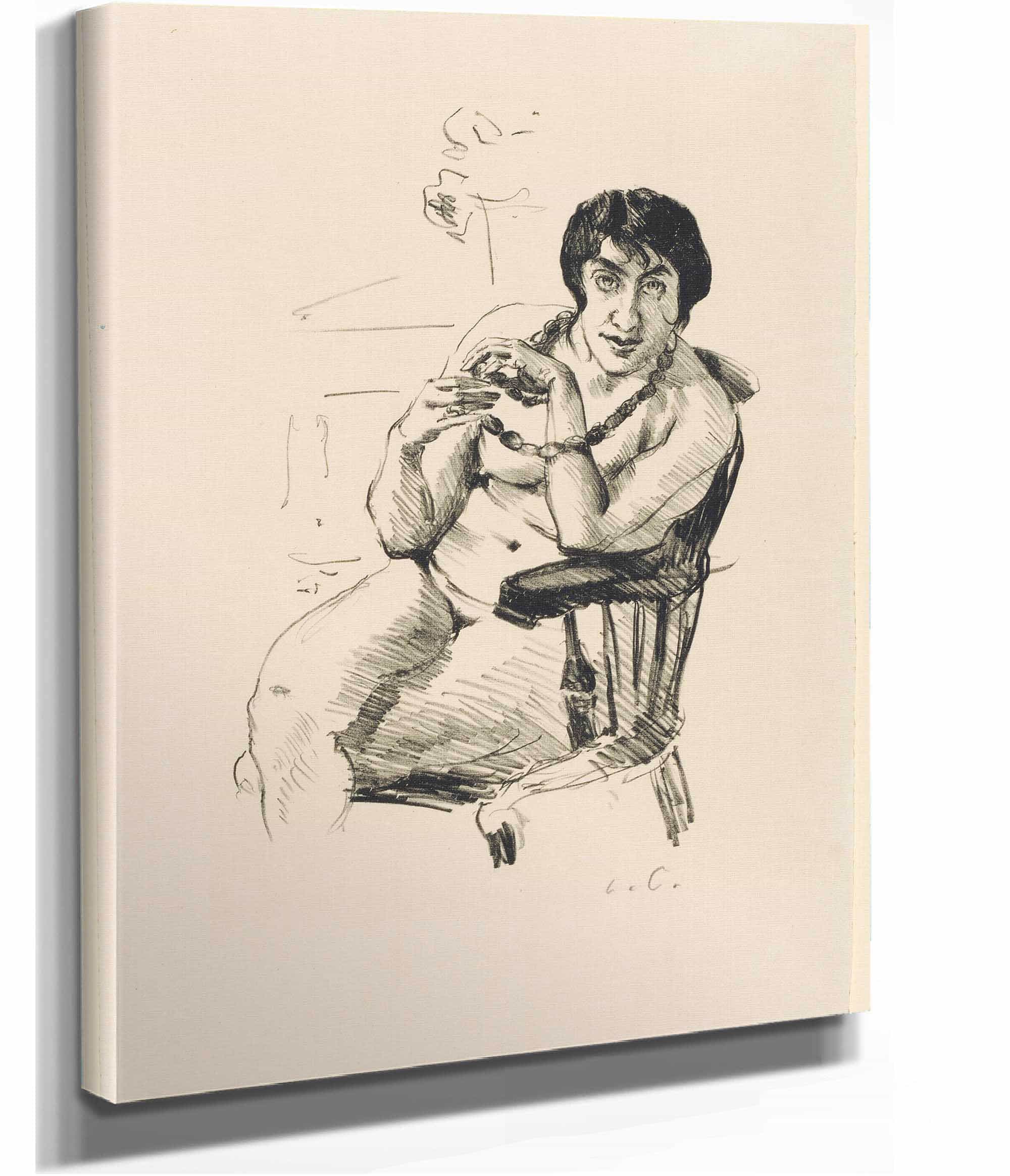 Weiblicher Akt Mit Halskette Im Lehnsessel by Lovis Corinth - Image 2