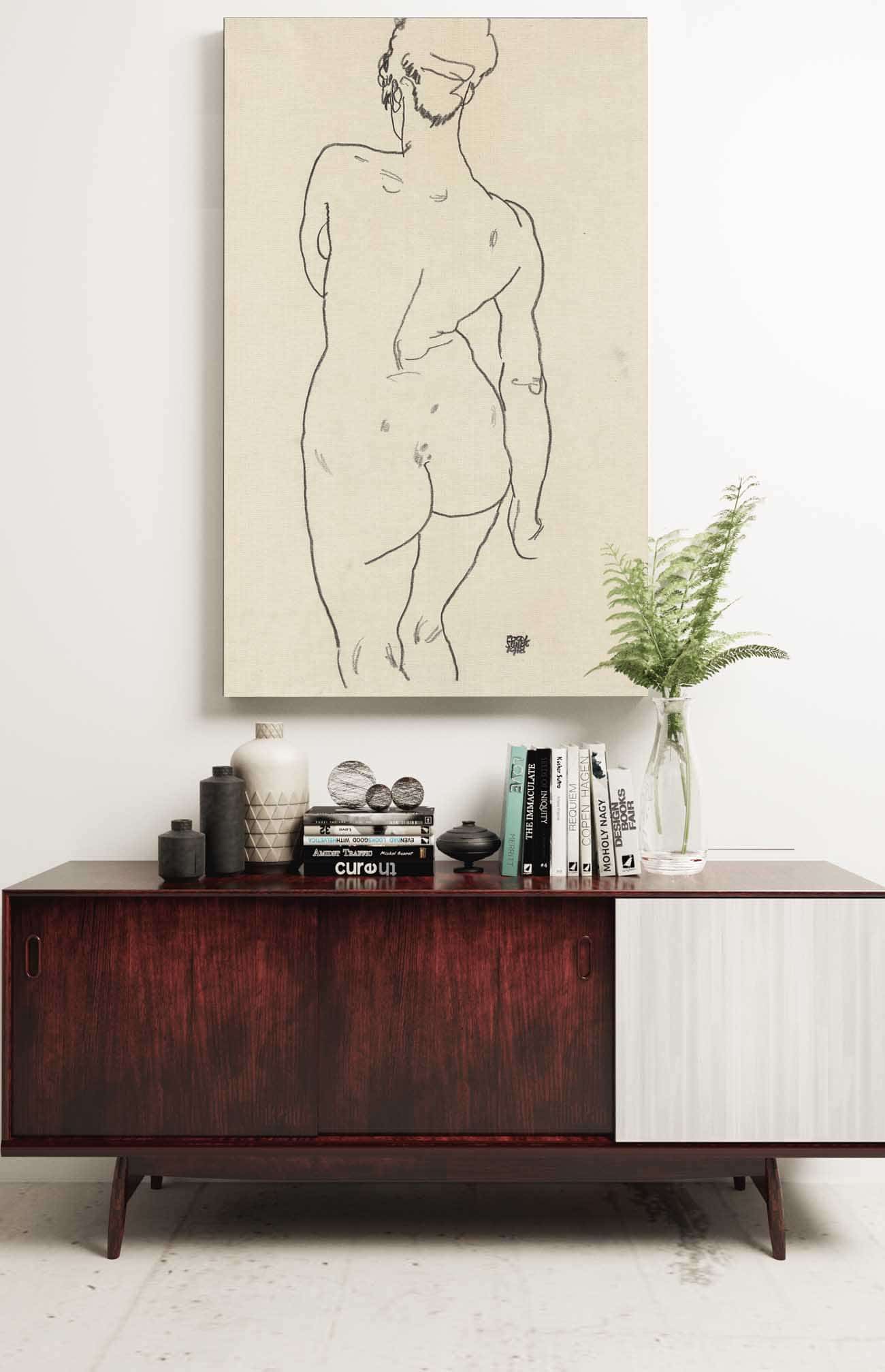 Weiblicher Ruckenakt by Egon Schiele - Image 2