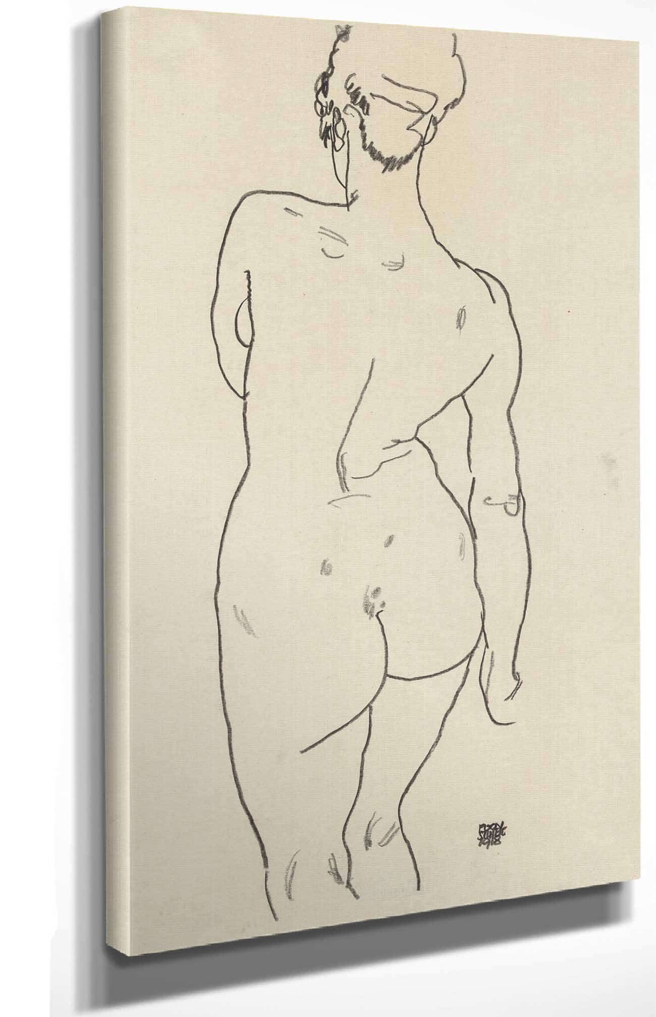 Weiblicher Ruckenakt by Egon Schiele - Image 4
