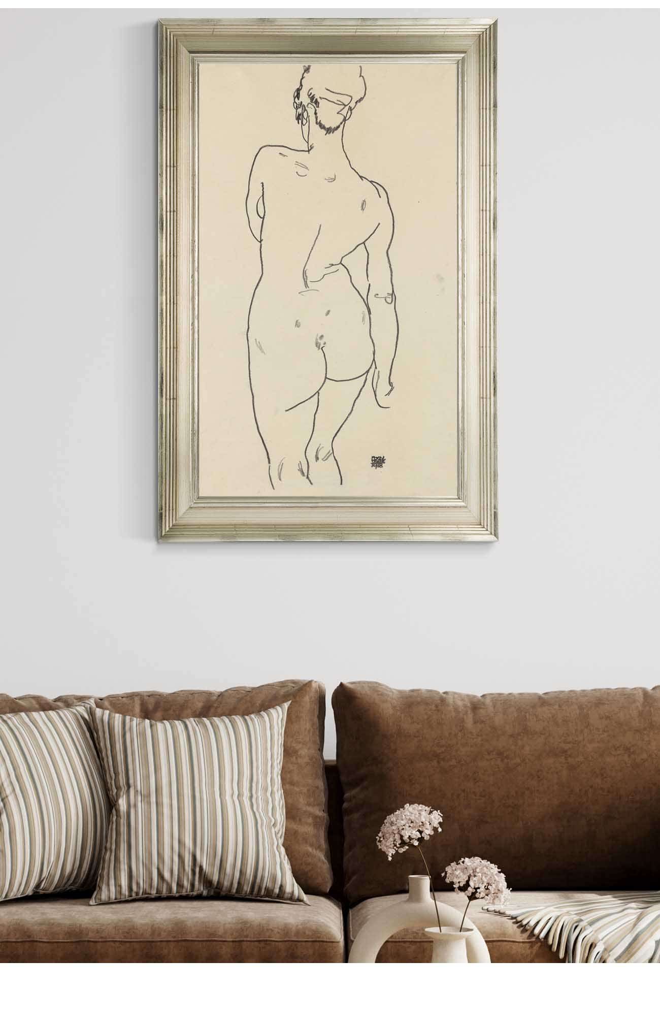 Weiblicher Ruckenakt by Egon Schiele - Image 5