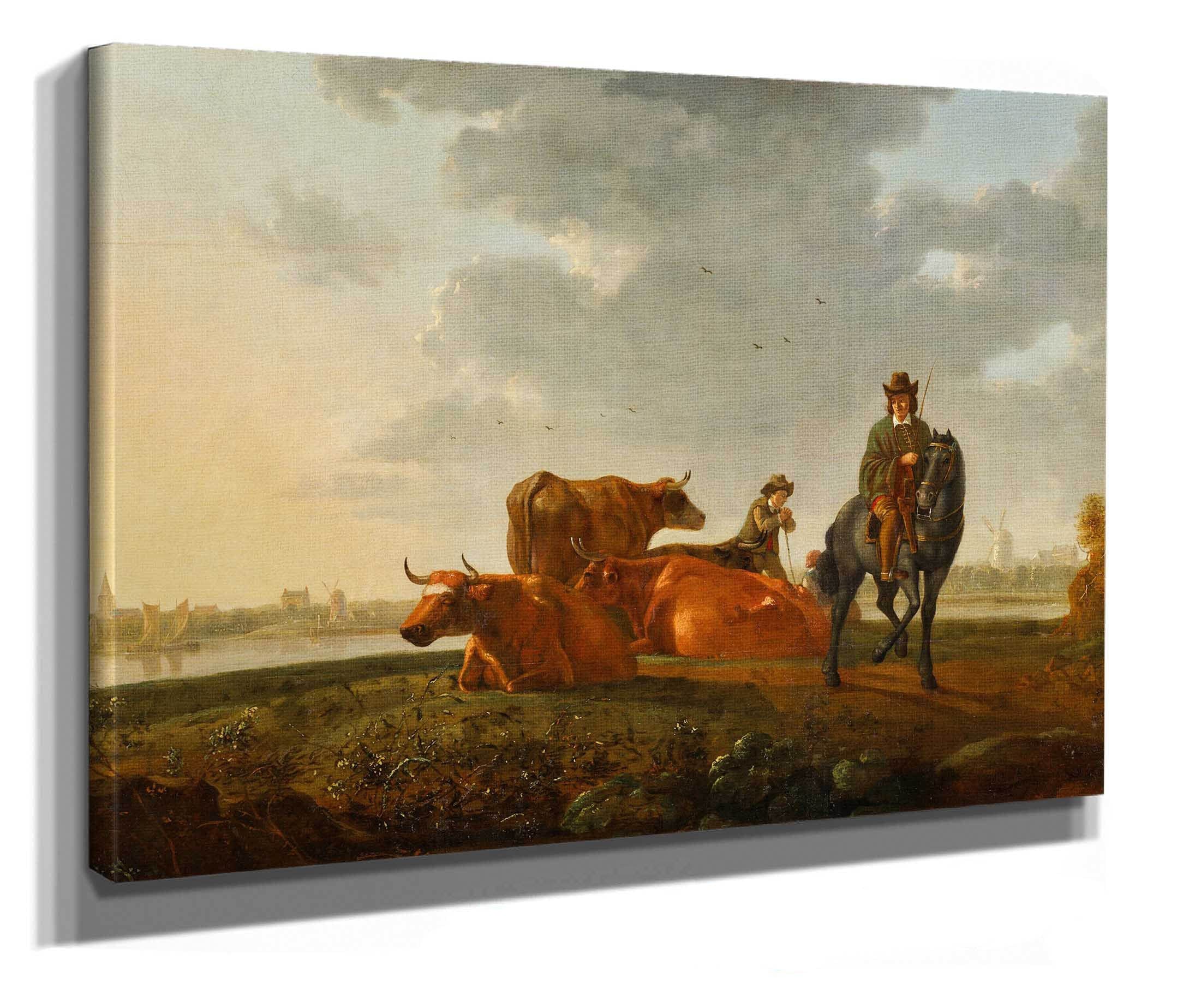 Weide Am Fluss by Aelbert Cuyp - Image 2