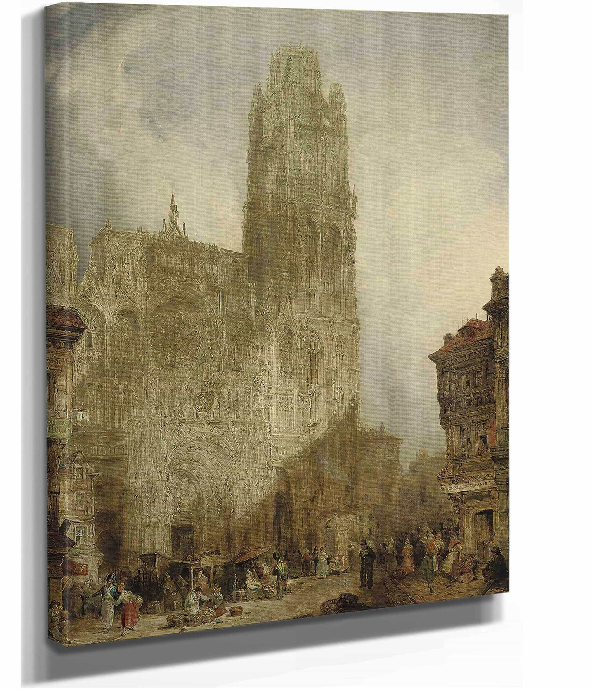 West Front Of Notre Dame Cathedral Rouen by David Roberts - Image 2