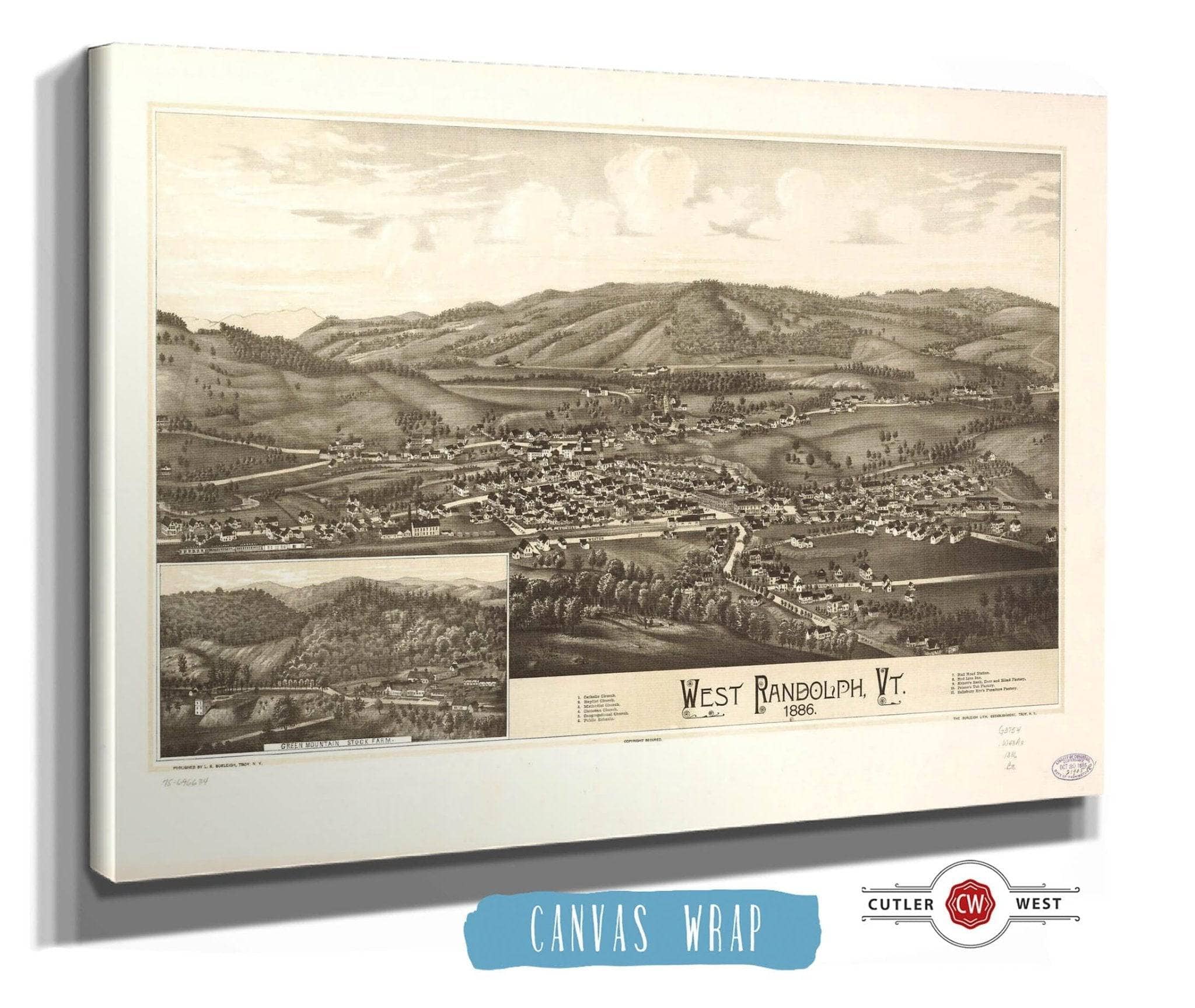 West Randolph Vt 1886 State of Vermont