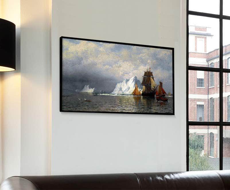 Whaler And Fishing Vessels Near The Coast Of Labrador Painting William Bradford Canvas Art - Image 4